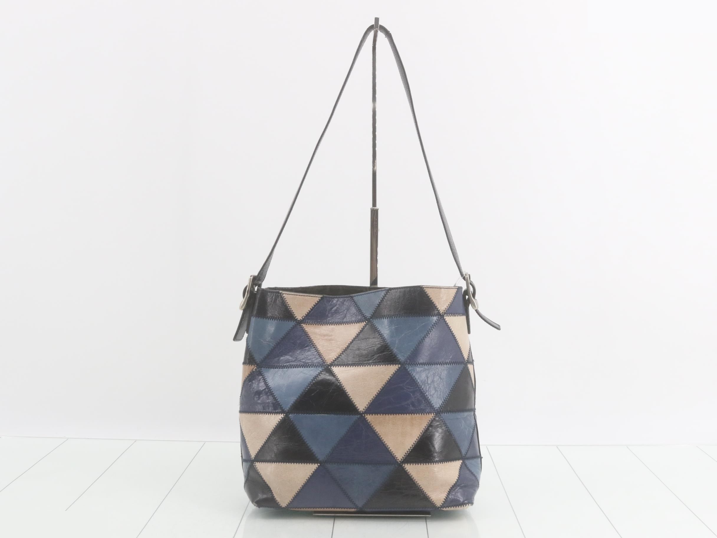 Other lines: Bags, One-shoulder bags, Patchwork leather, Blue — view 2