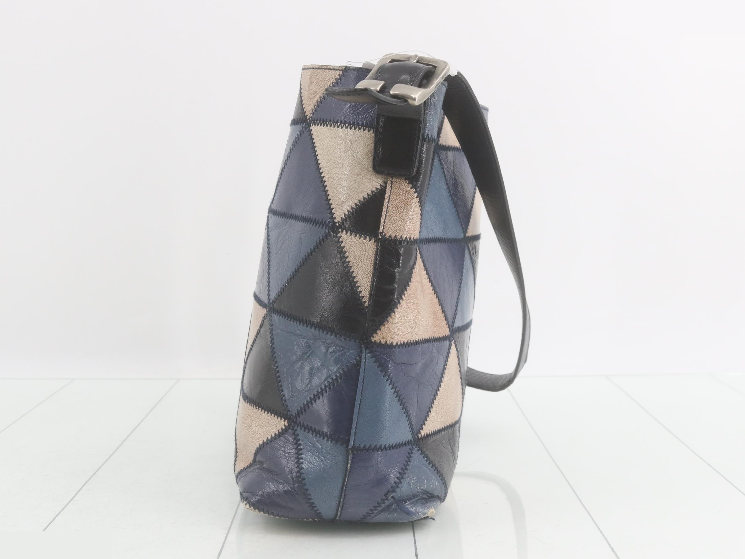Other lines: Bags, One-shoulder bags, Patchwork leather, Blue — view 4