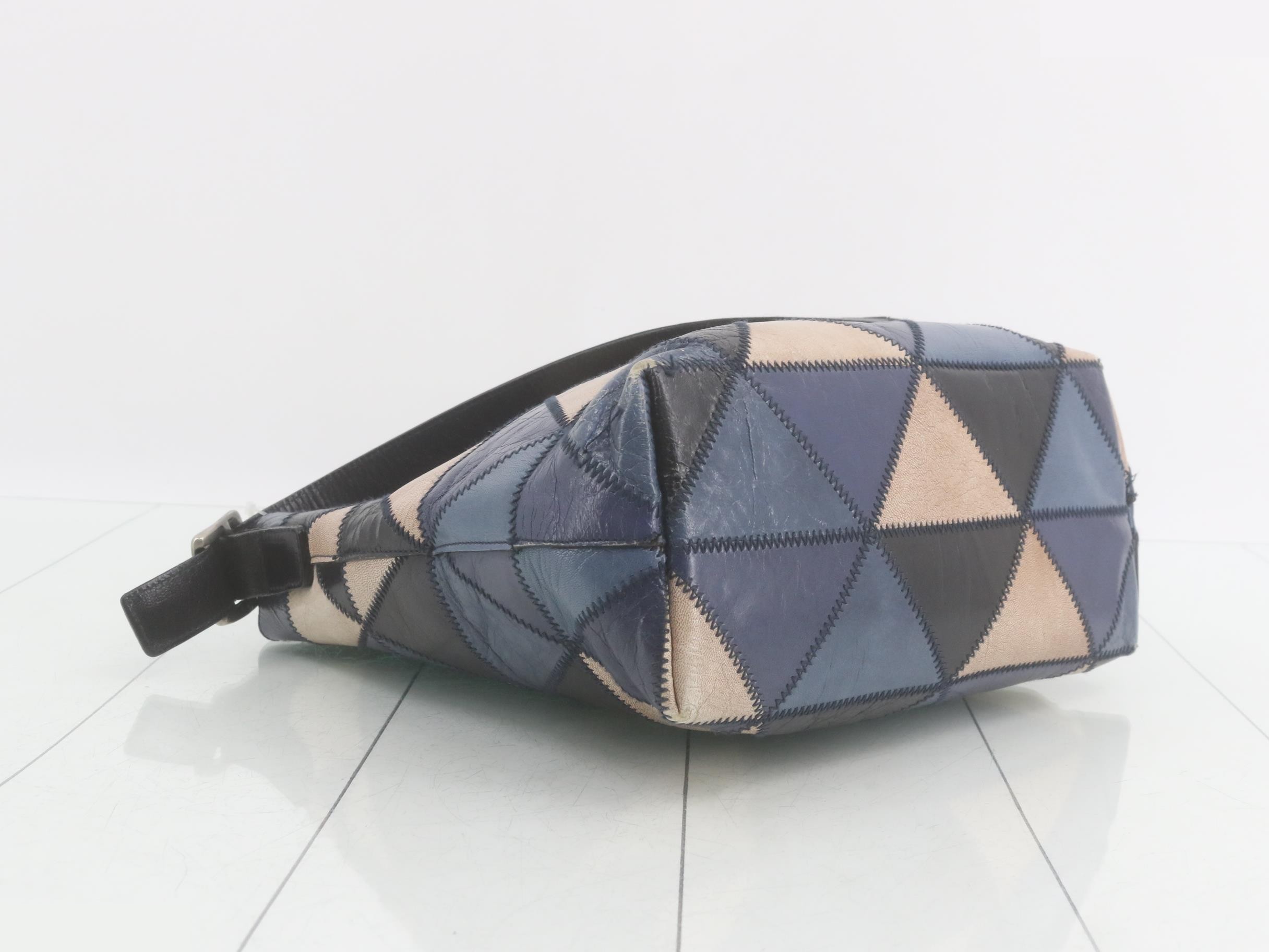 Other lines: Bags, One-shoulder bags, Patchwork leather, Blue — view 5