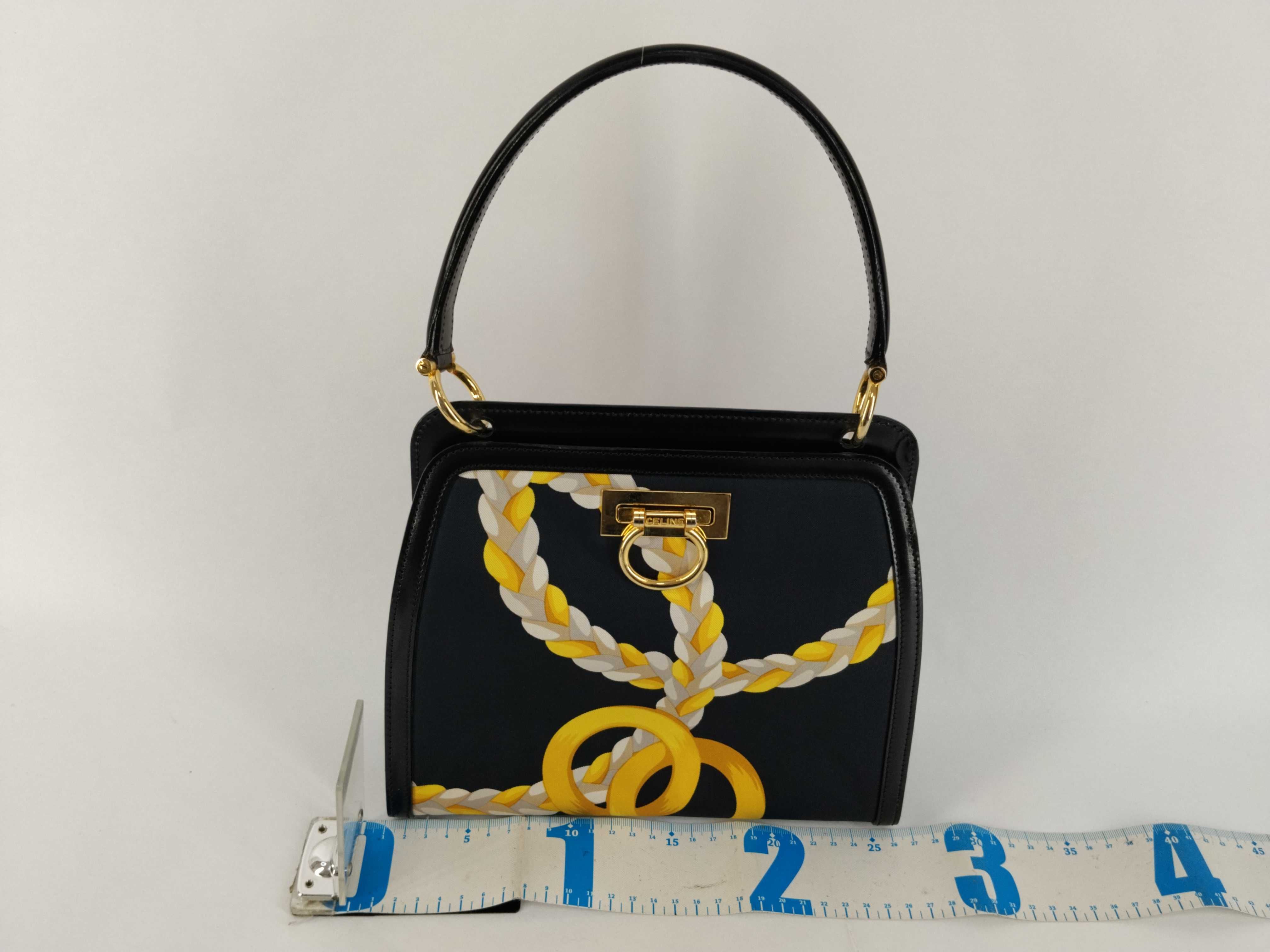 Gancini handbag, scarf pattern, rare handbag — view 2
