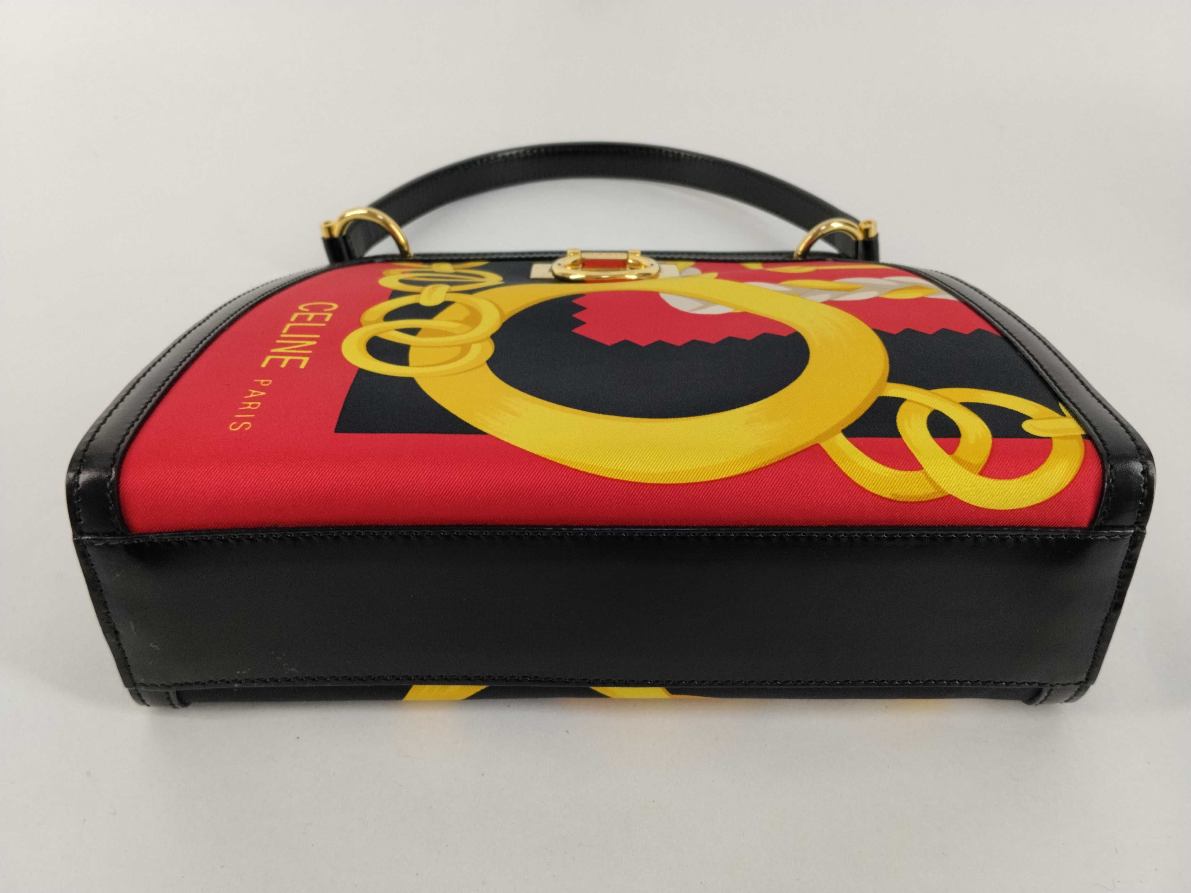Gancini handbag, scarf pattern, rare handbag — view 7
