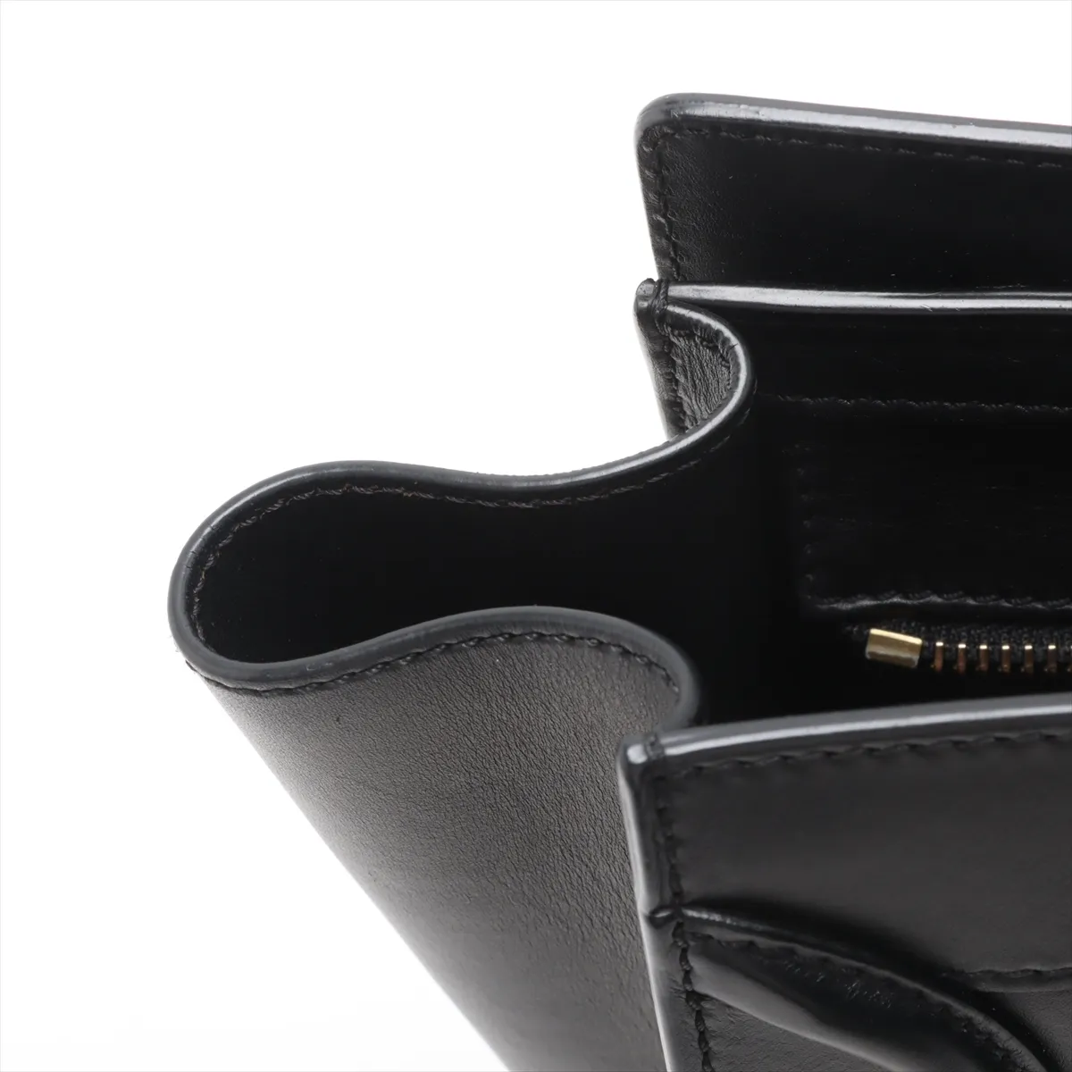 Luggage Micro Shopper Leather Handbag Black — view 13