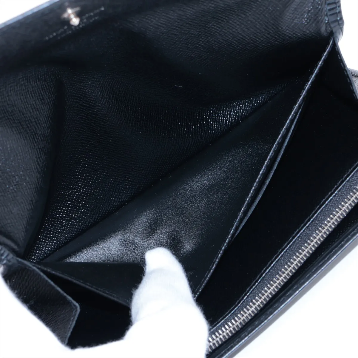 Epi Pochette Portemonnaie Credit M63572 SR0026 Noir Long Wallet — view 4