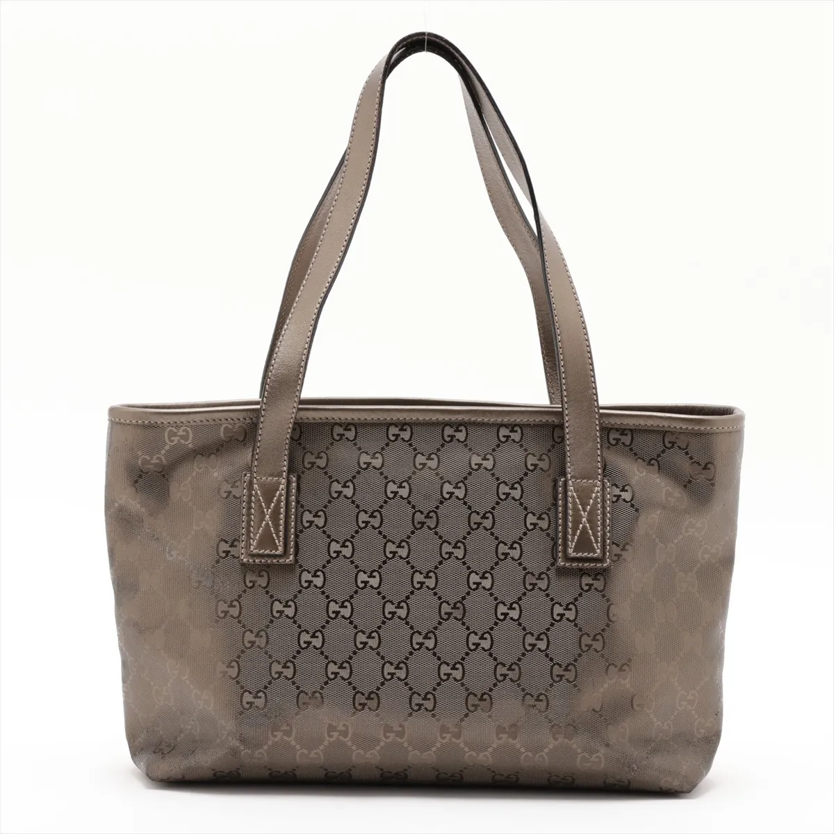 GG Imprime PVC x Leather Tote Bag, Gold, 211138 — view 2