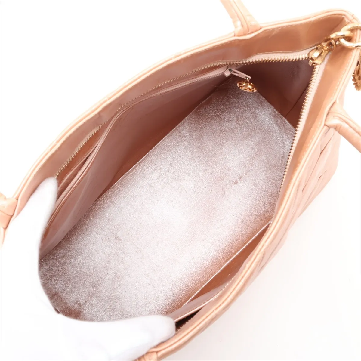 Reissue Lambskin Tote Bag, Beige, Gold Hardware, 7493486, Series 7 — view 7