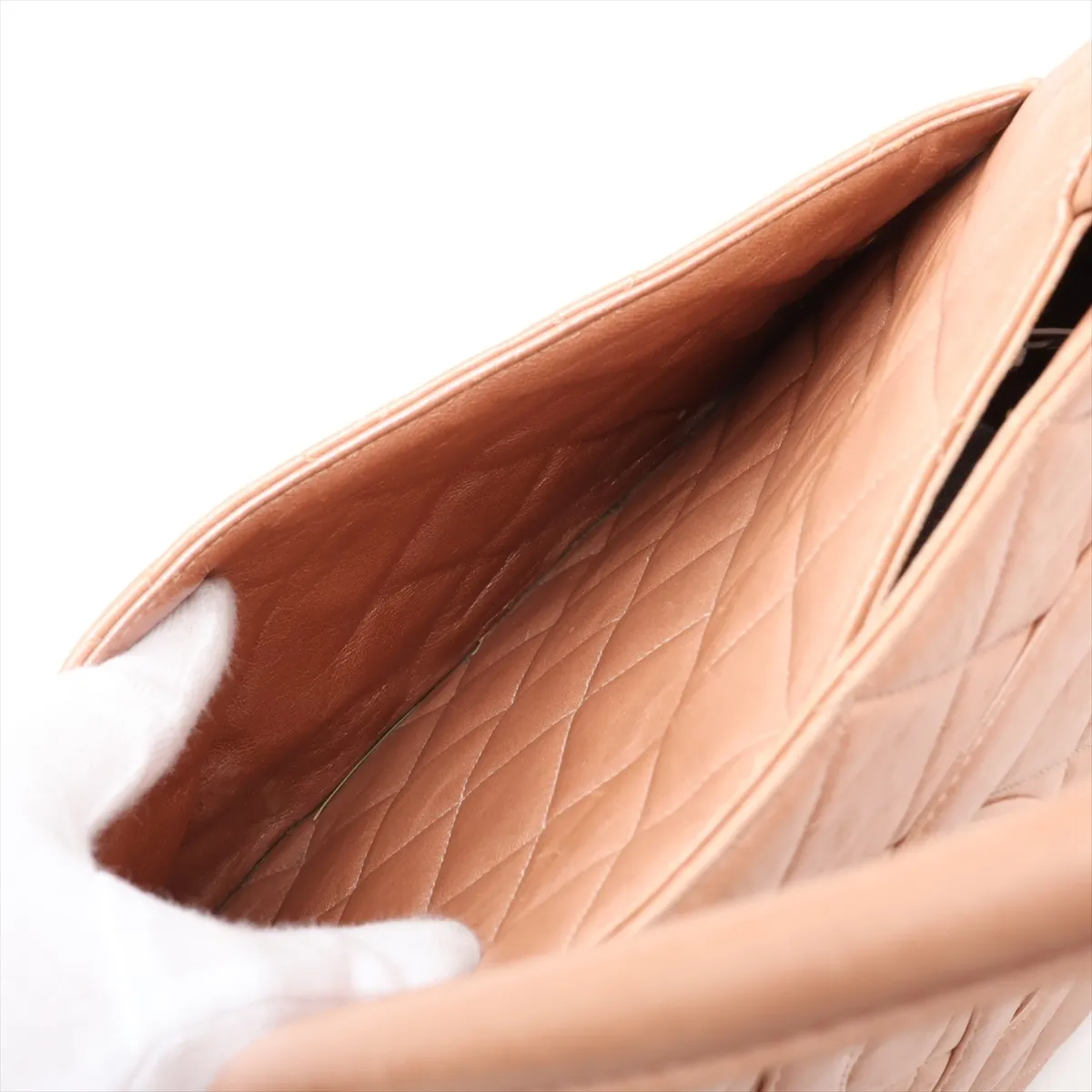 Reissue Lambskin Tote Bag, Beige, Gold Hardware, 7493486, Series 7 — view 10
