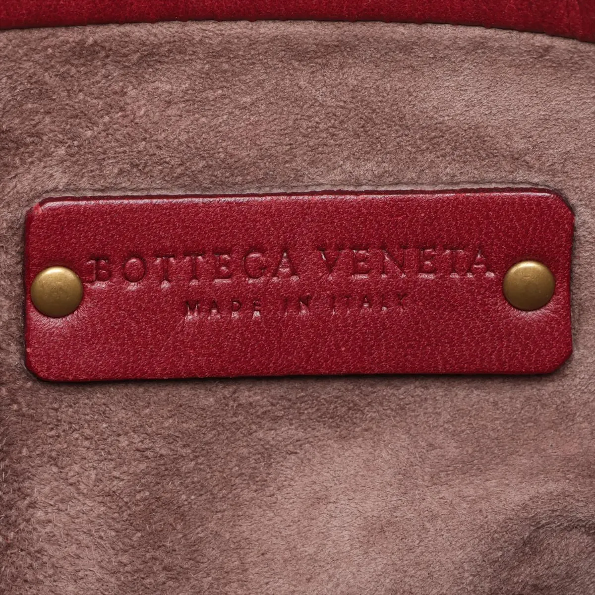 Intrecciato Leather Shoulder Bag, Red, 162937 — view 9