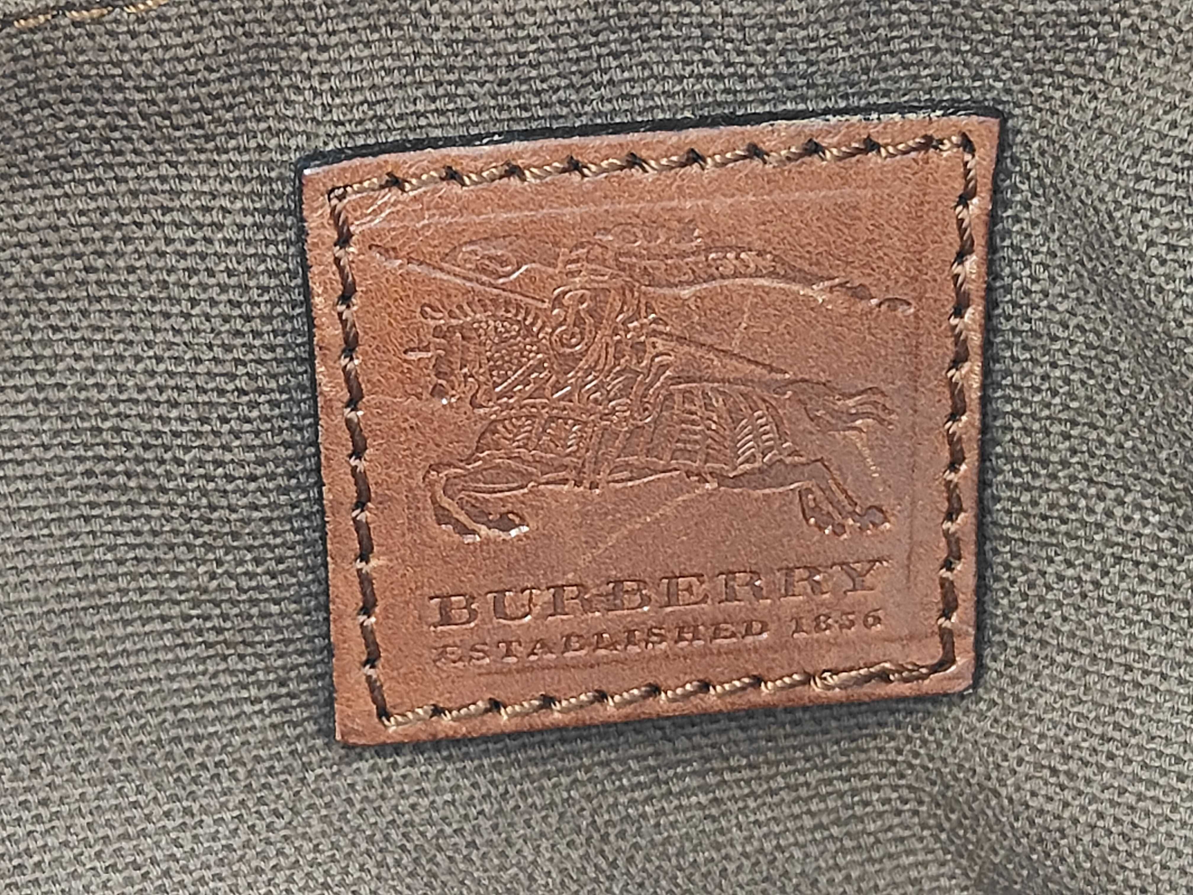 Check Pattern One-Shoulder Bag Brown Canvas Shoulder Bag — view 12