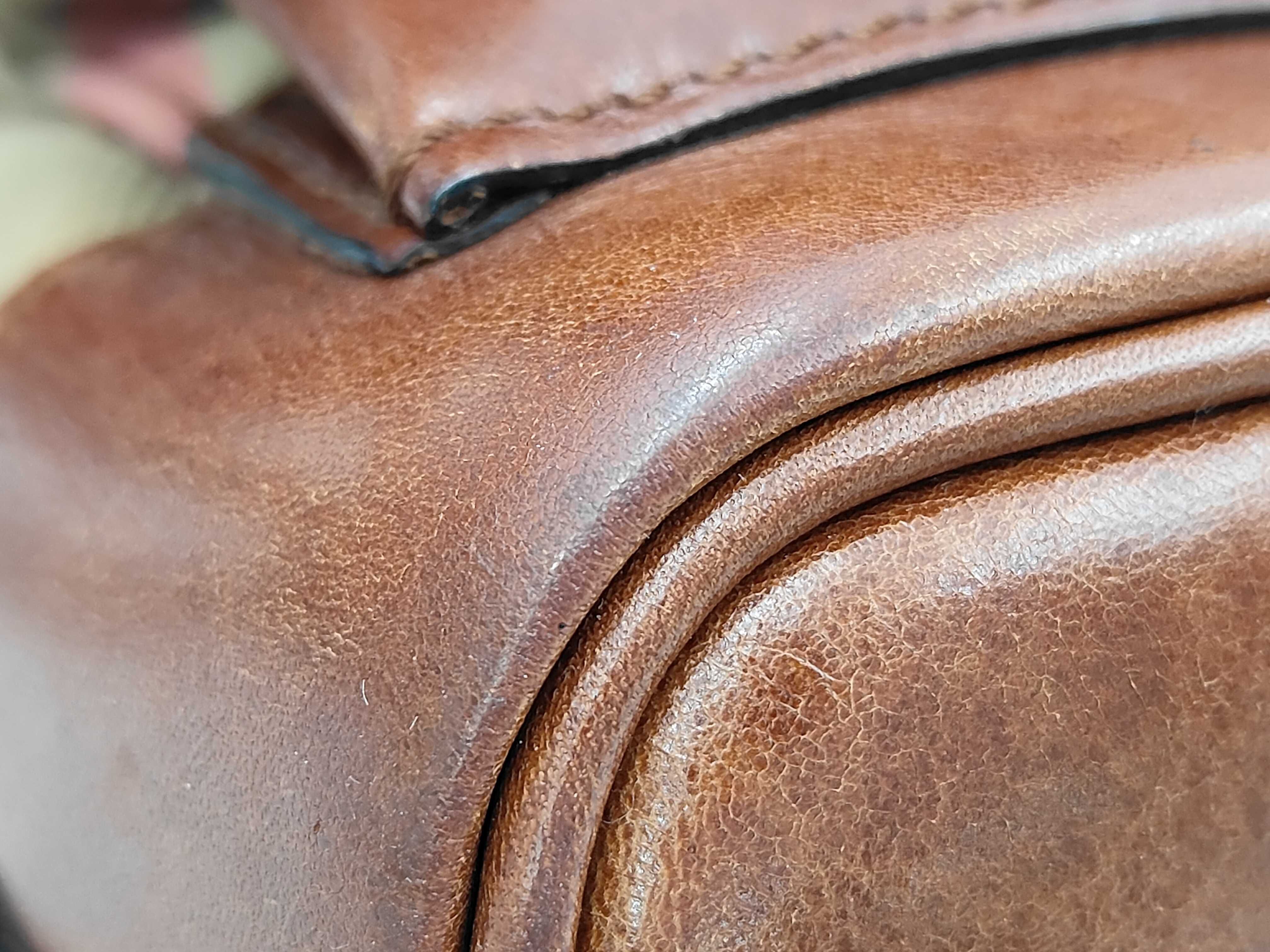 Check Pattern One-Shoulder Bag Brown Canvas Shoulder Bag — view 5