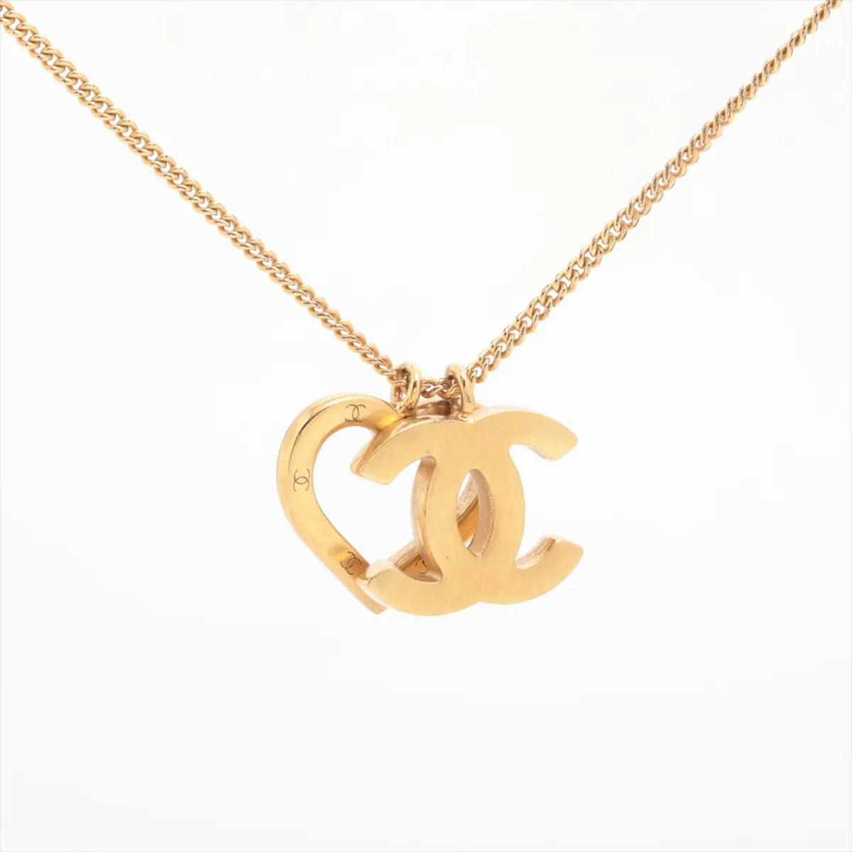 Coco Mark Heart Necklace 04P, GP Gold, with — view 2