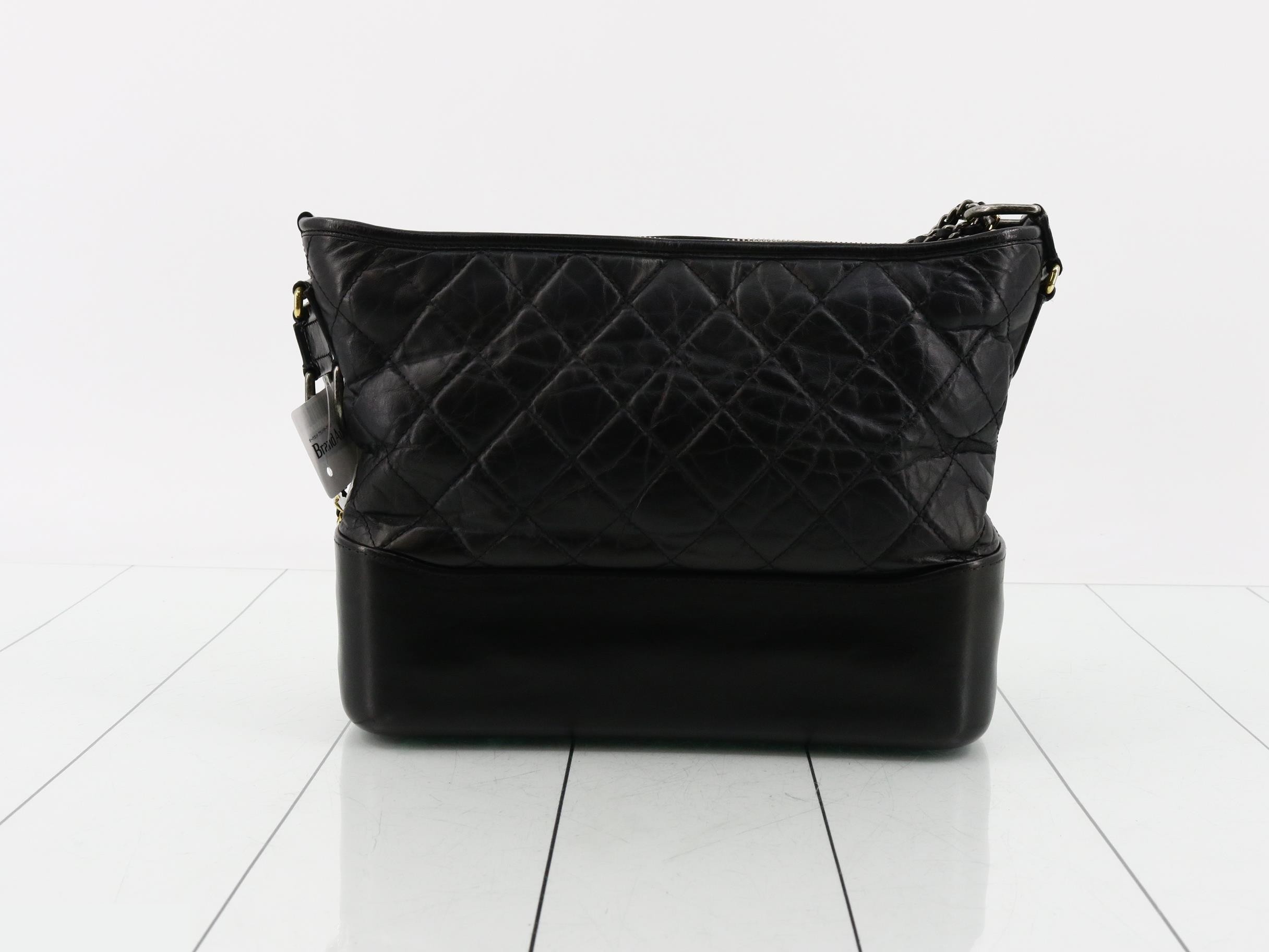 Vintage calfskin chain shoulder bag — view 2