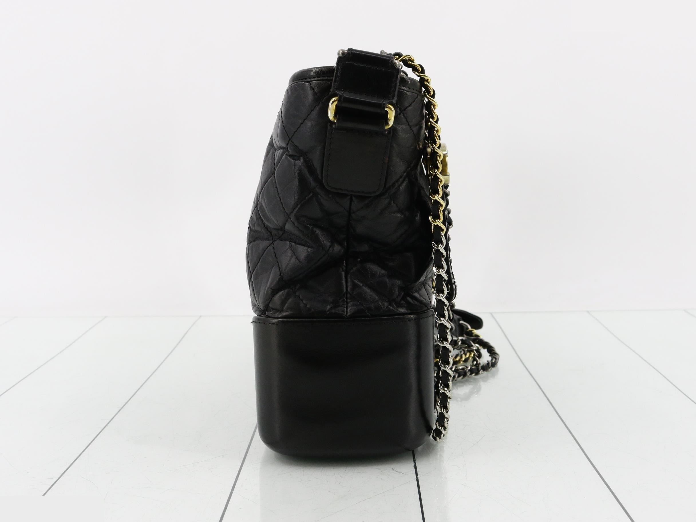 Vintage calfskin chain shoulder bag — view 4