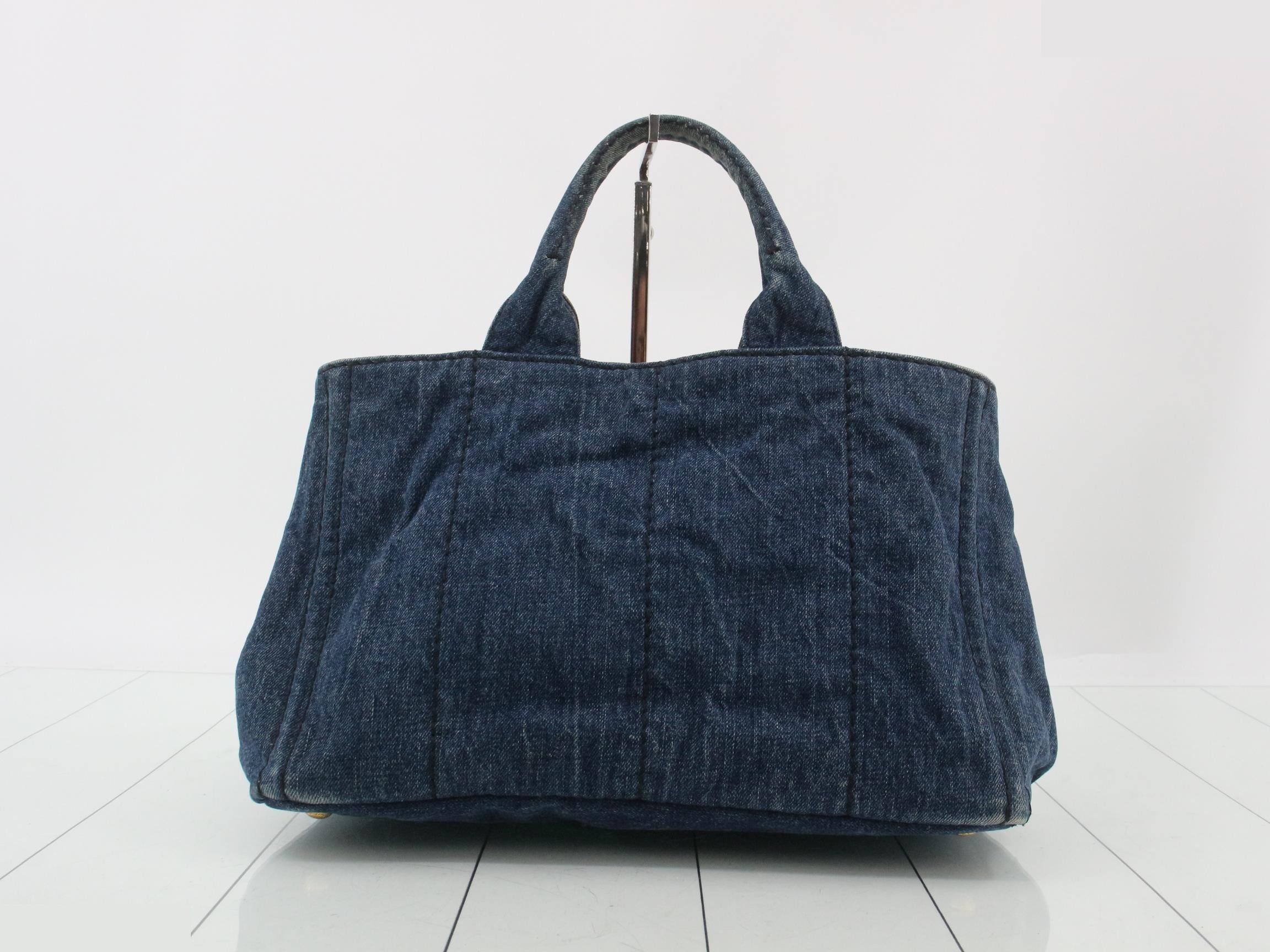 Canapa Tote Bag, Denim — view 2
