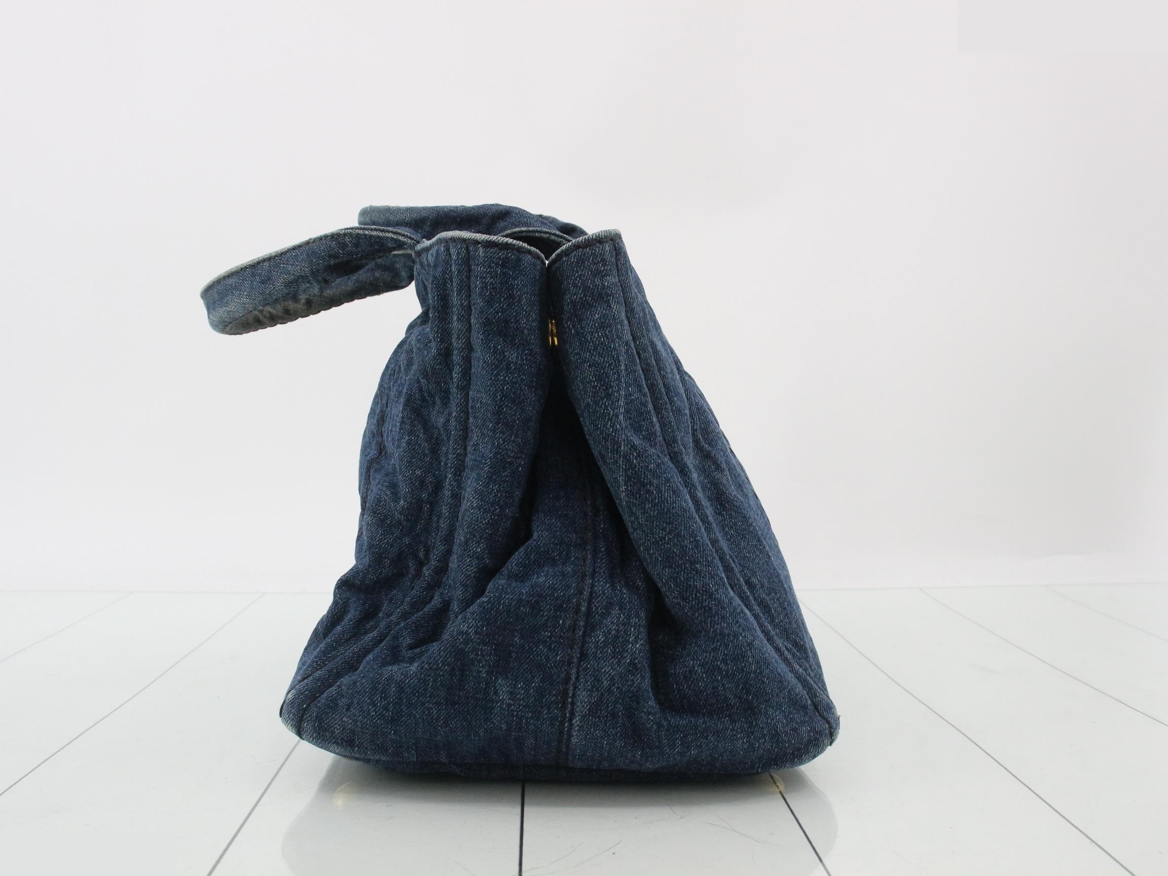 Canapa Tote Bag, Denim — view 3