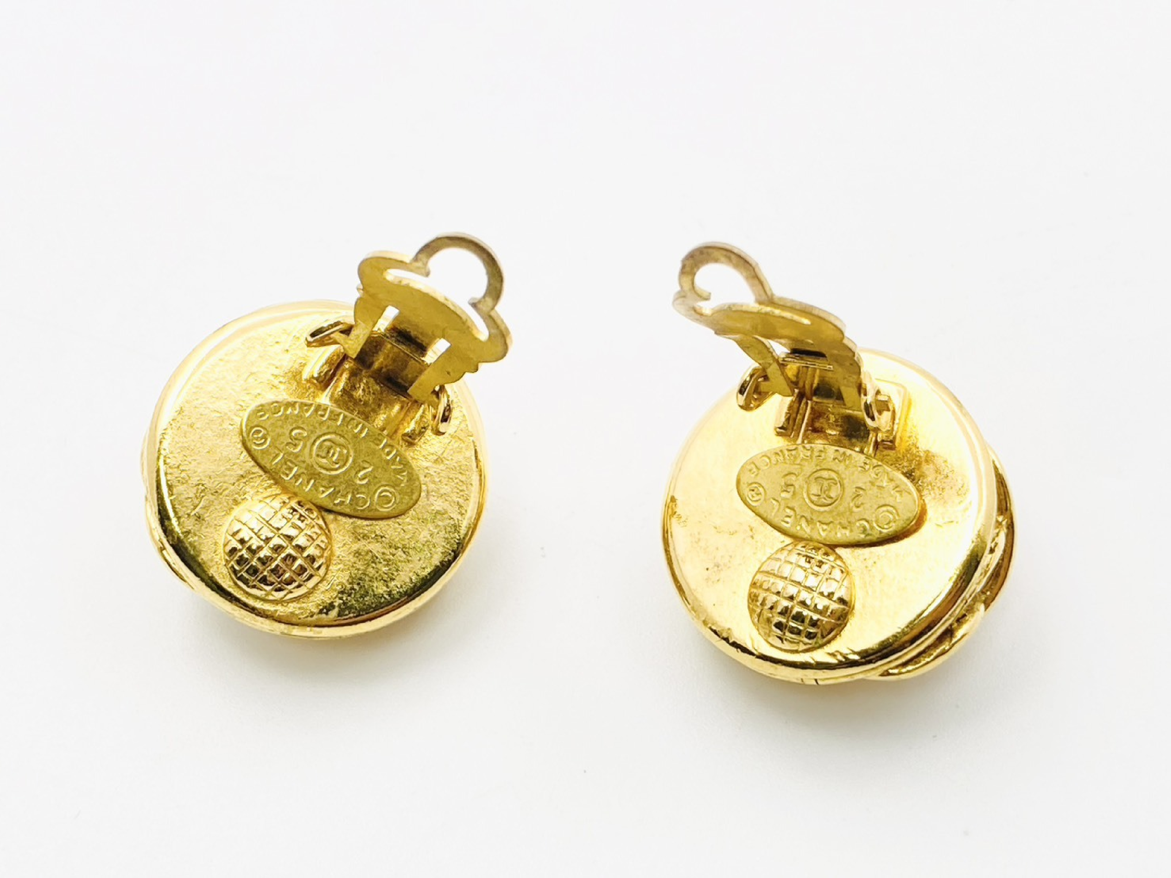 Faux Pearl Round Earrings (with comments, 25 pieces) Gold Earrings — view 3