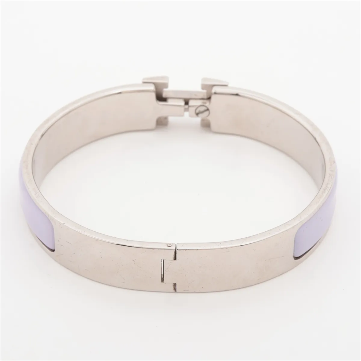 Clic Clac H Bangle Bracelet, Enamel x Metal, Lavender, — view 2