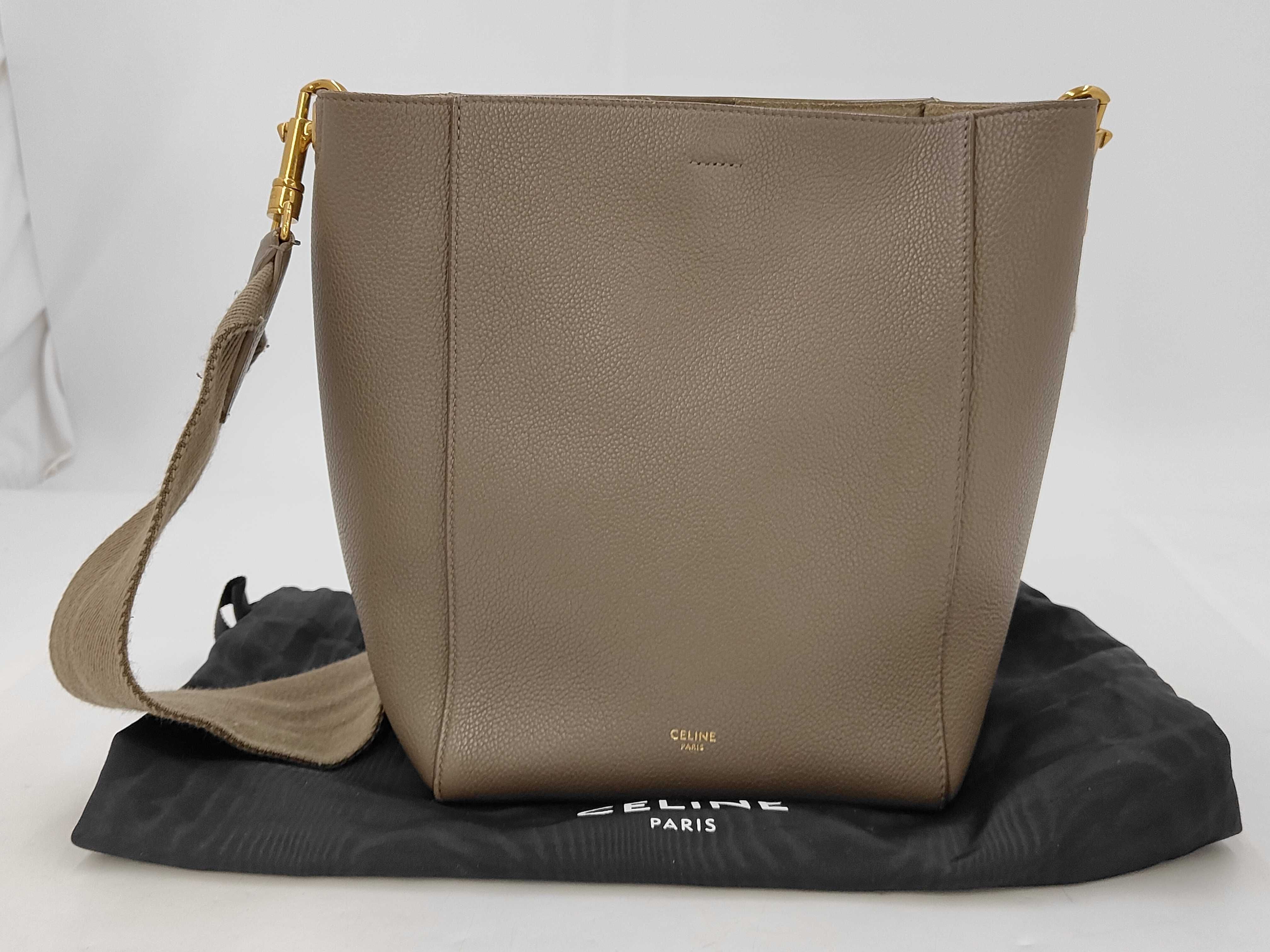 Leather Sangle Bucket Small Shoulder Bag