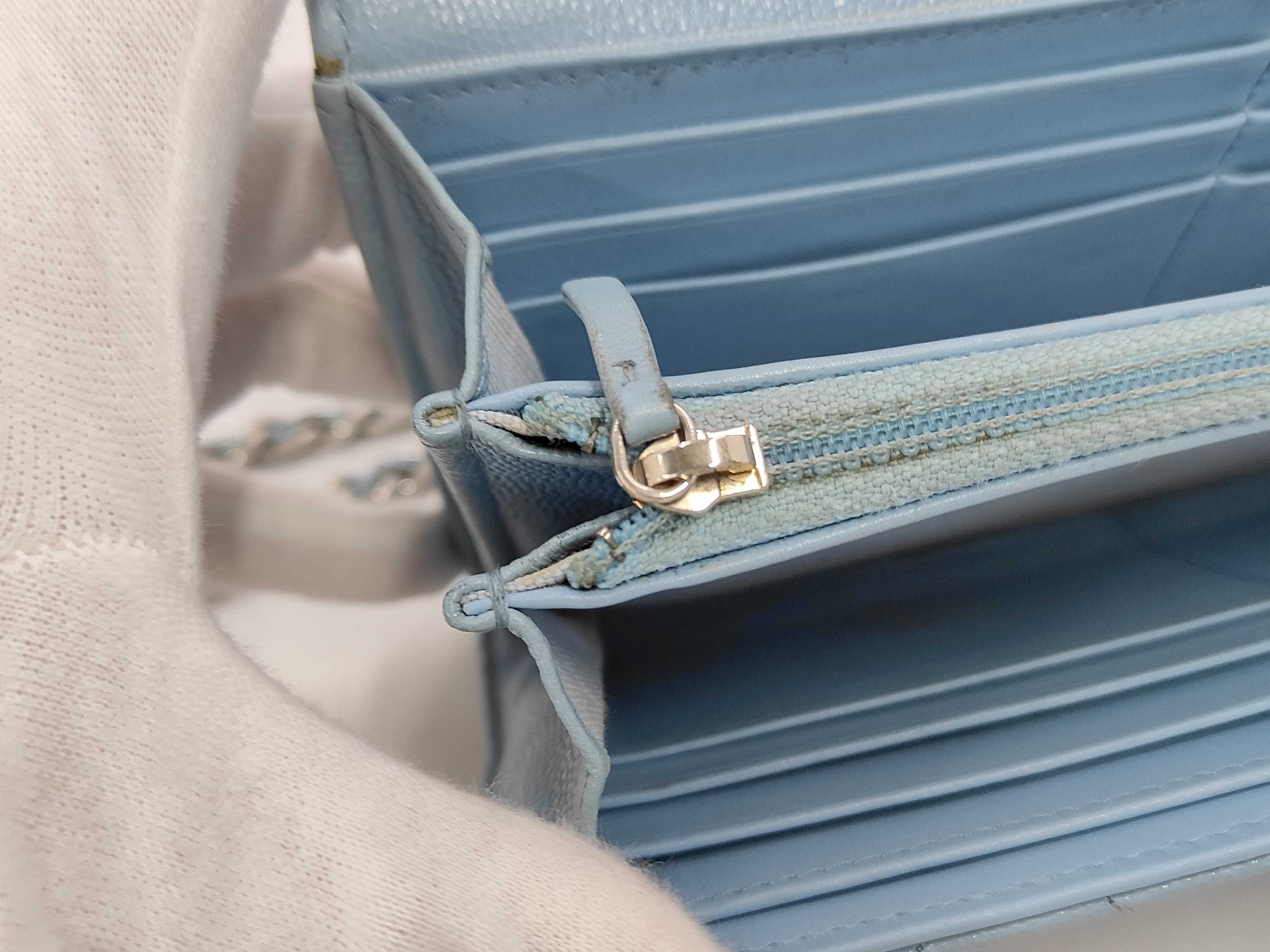 Caviar Skin Matelassé Chain Wallet — view 10