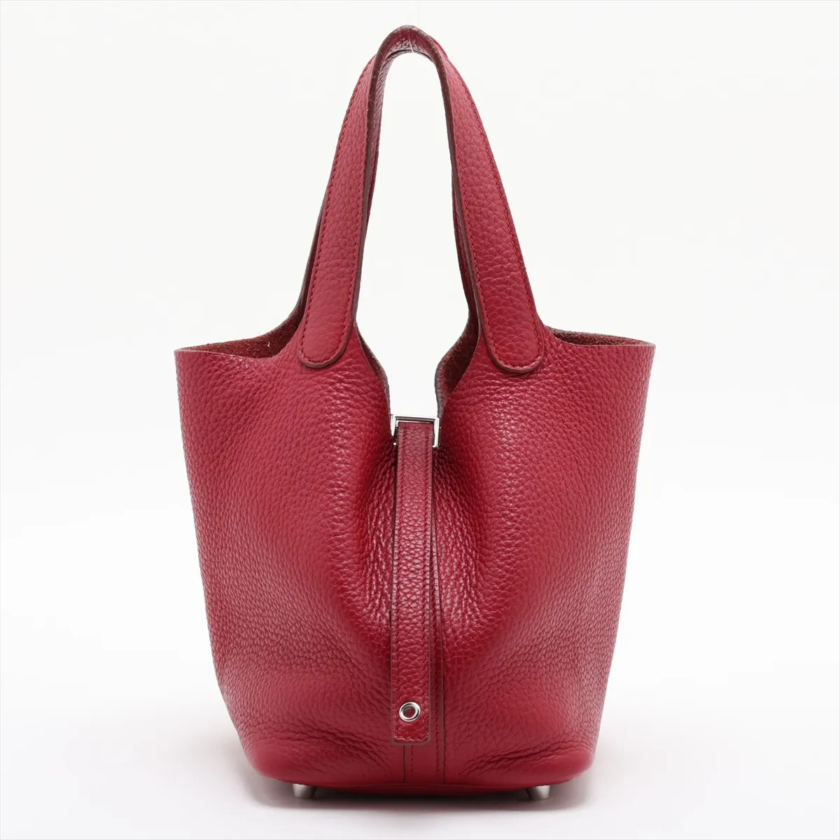 Picotin Lock 18 PM, Taurillon Clemence leather, Rouge Garance, silver hardware, O: 2011