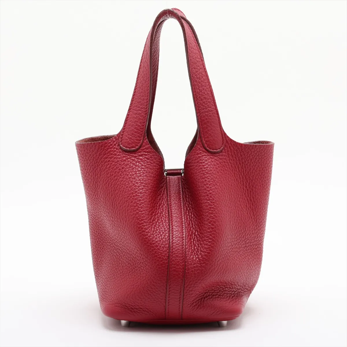Picotin Lock 18 PM, Taurillon Clemence leather, Rouge Garance, silver hardware, O: 2011 — view 2