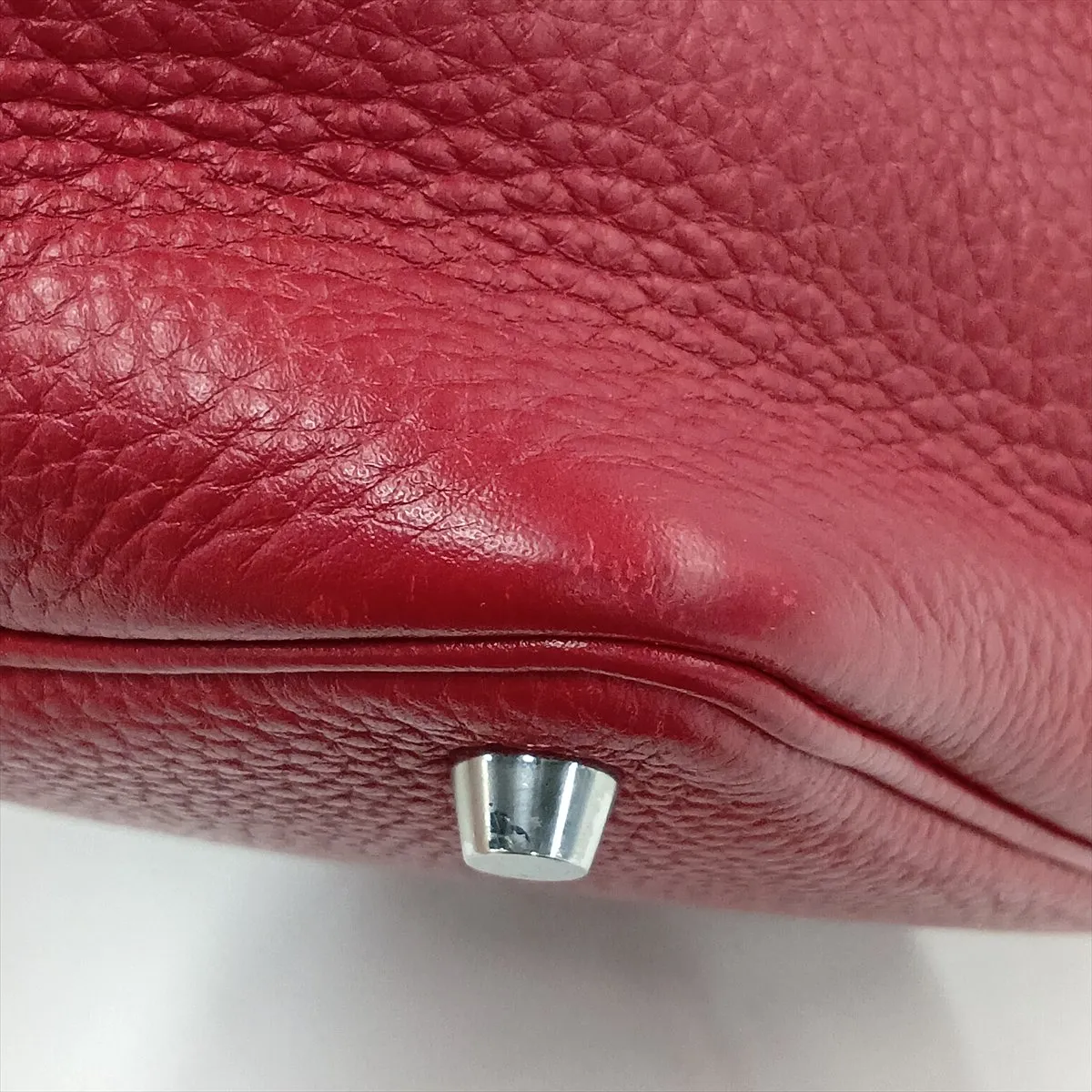 Picotin Lock 18 PM, Taurillon Clemence leather, Rouge Garance, silver hardware, O: 2011 — view 15