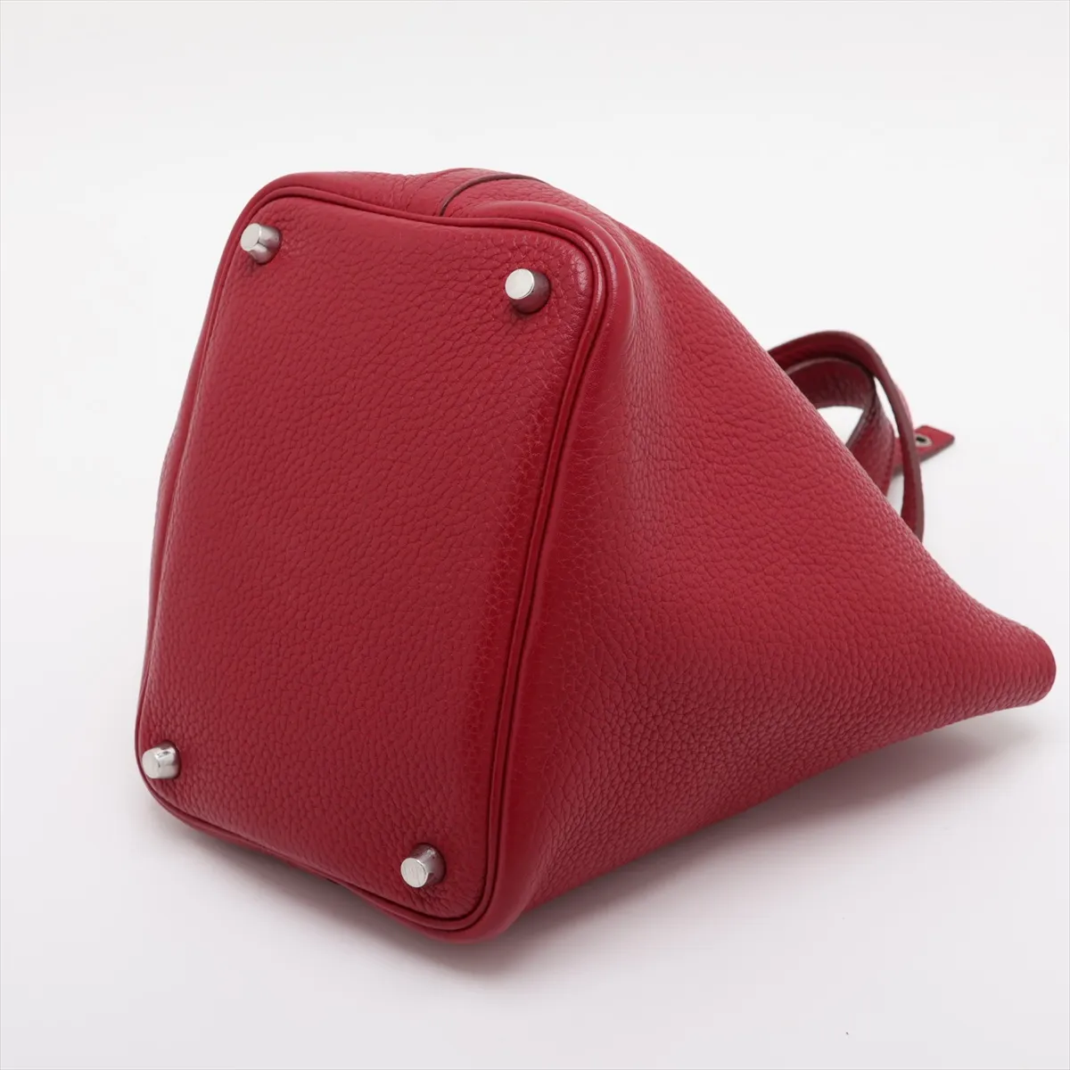 Picotin Lock 18 PM, Taurillon Clemence leather, Rouge Garance, silver hardware, O: 2011 — view 3