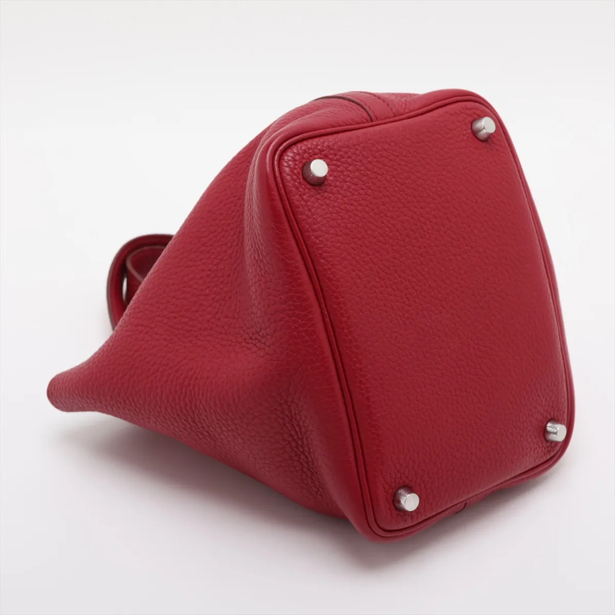 Picotin Lock 18 PM, Taurillon Clemence leather, Rouge Garance, silver hardware, O: 2011 — view 4