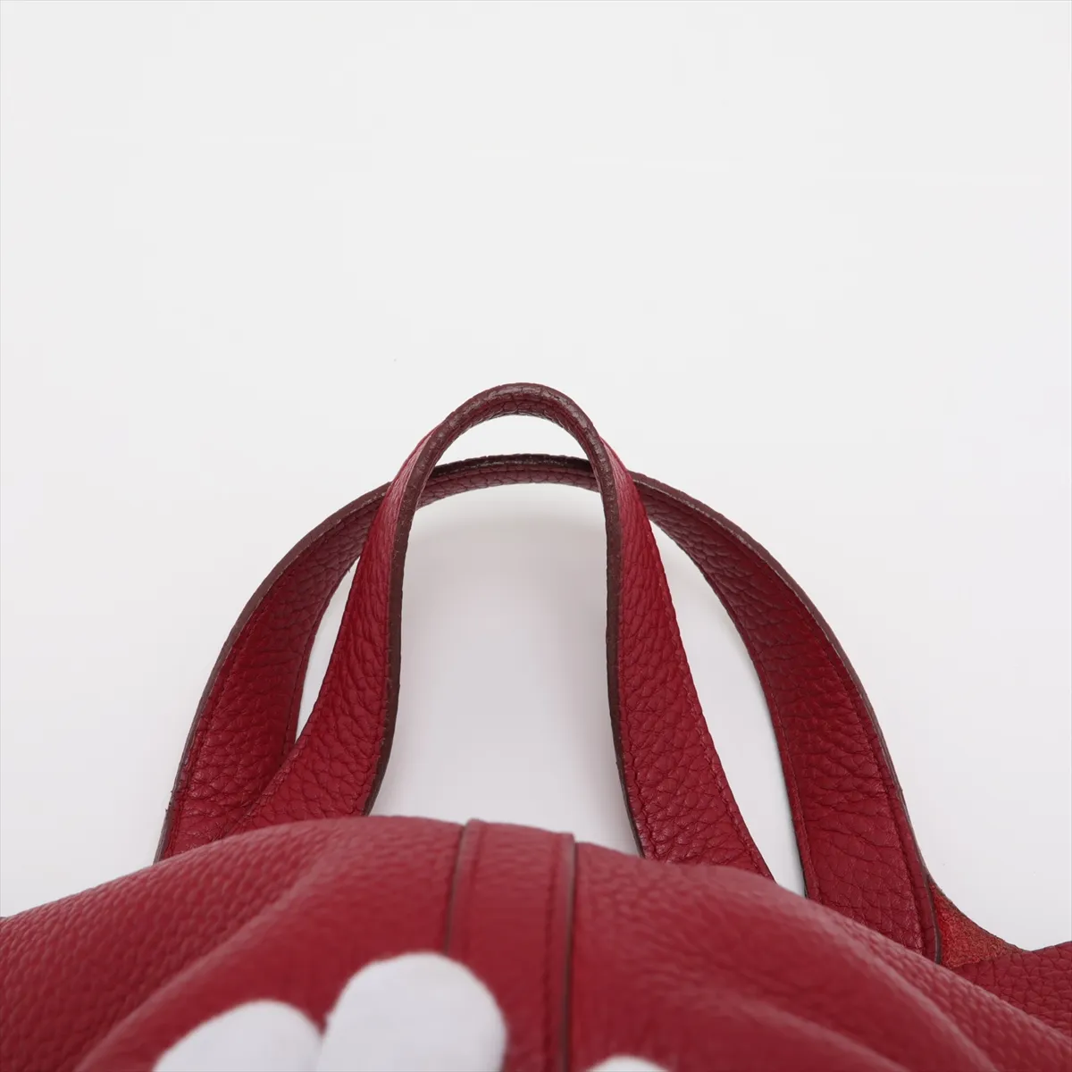 Picotin Lock 18 PM, Taurillon Clemence leather, Rouge Garance, silver hardware, O: 2011 — view 6