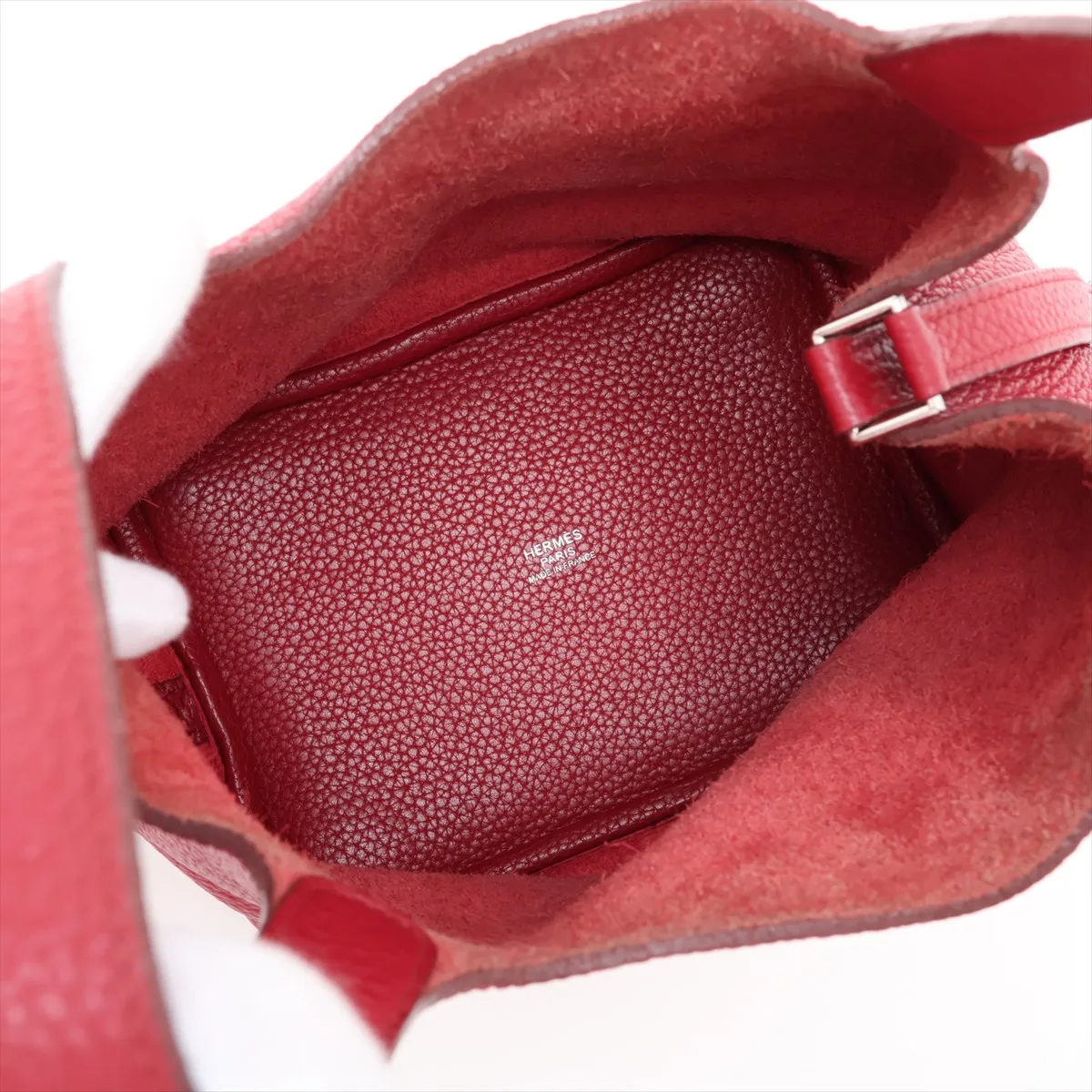 Picotin Lock 18 PM, Taurillon Clemence leather, Rouge Garance, silver hardware, O: 2011 — view 7