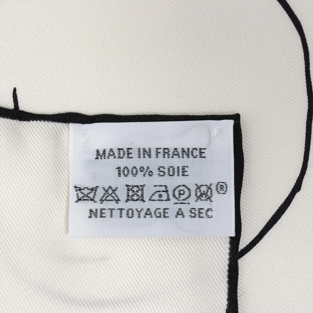Carre 90 LE POMMIER SELLIER scarf, silk, white. Shows signs of wear, — view 6