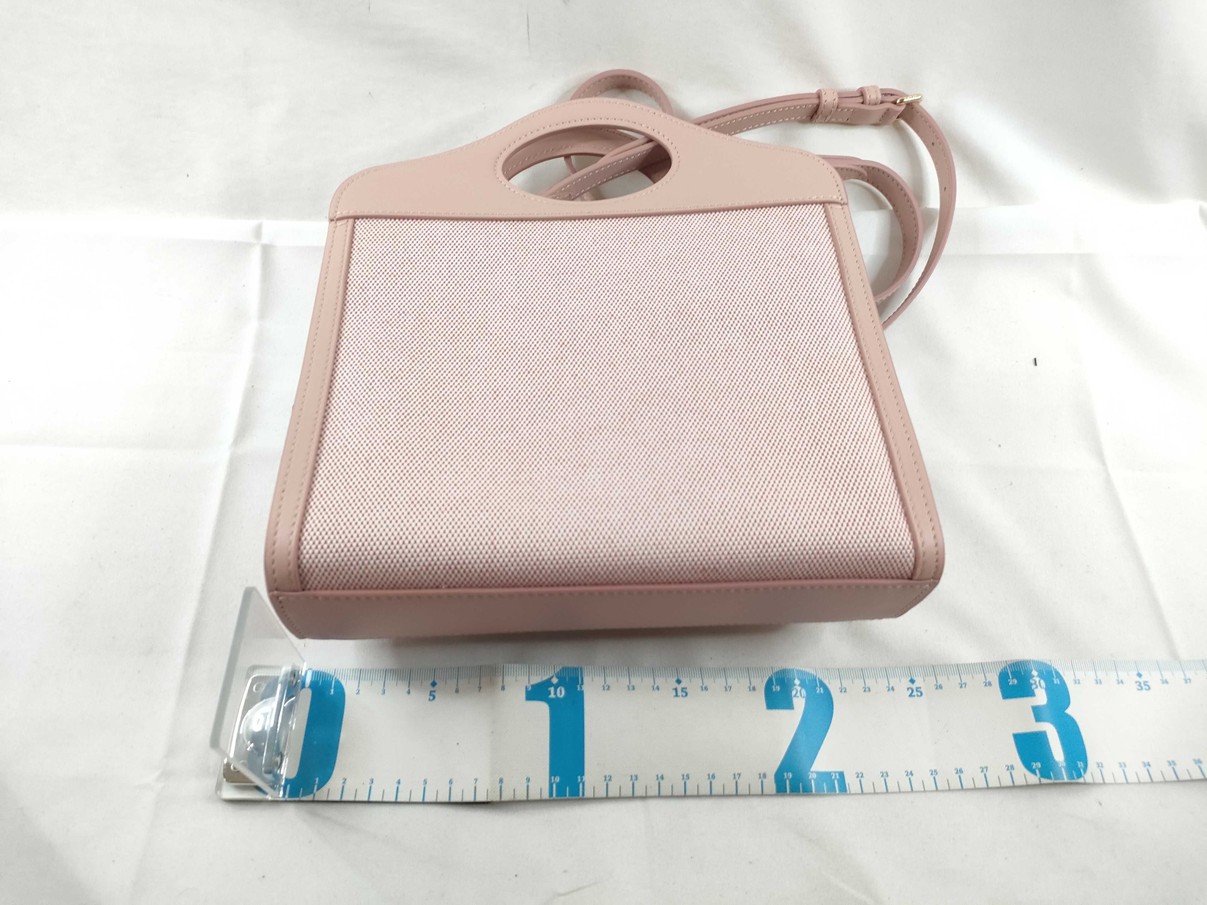 KR - Mini Two Tone canvas x leather 2-way Handbag Pink - Grade N Handbag — view 2
