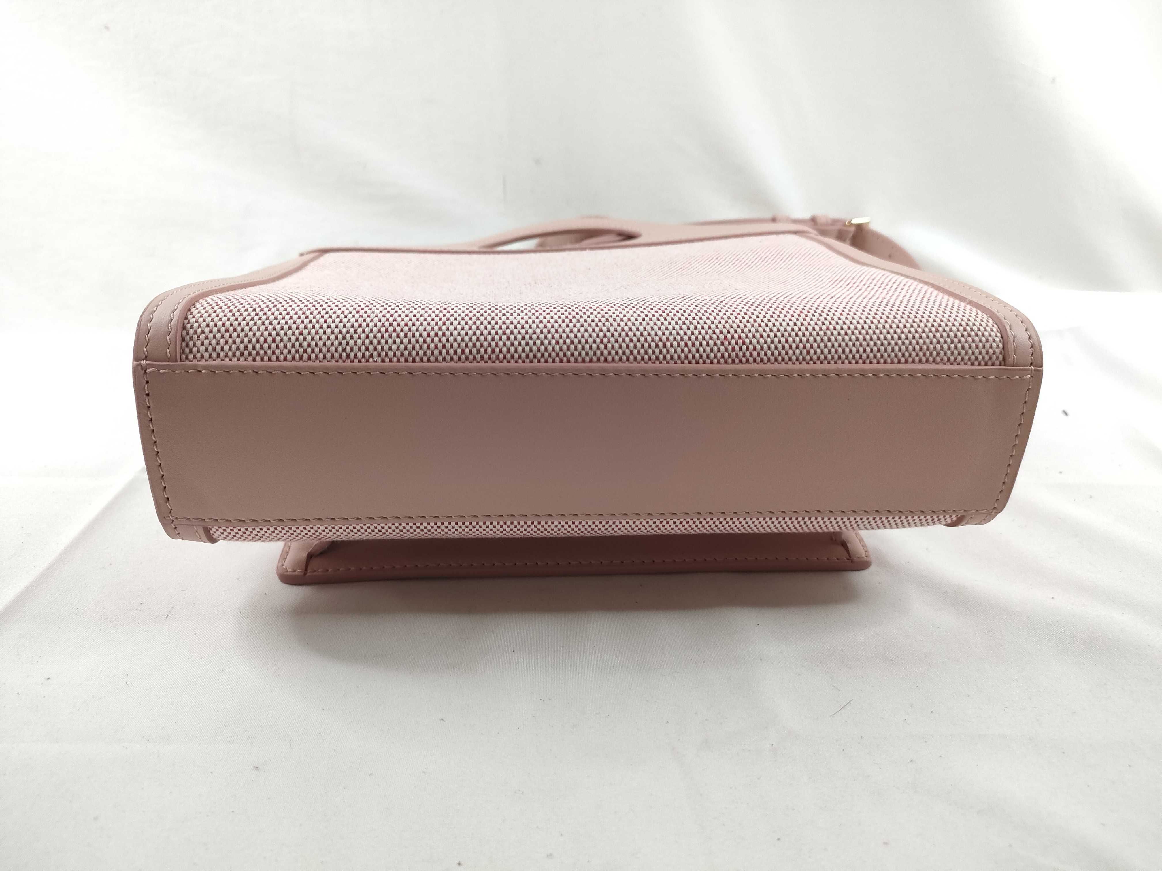 KR - Mini Two Tone canvas x leather 2-way Handbag Pink - Grade N Handbag — view 4