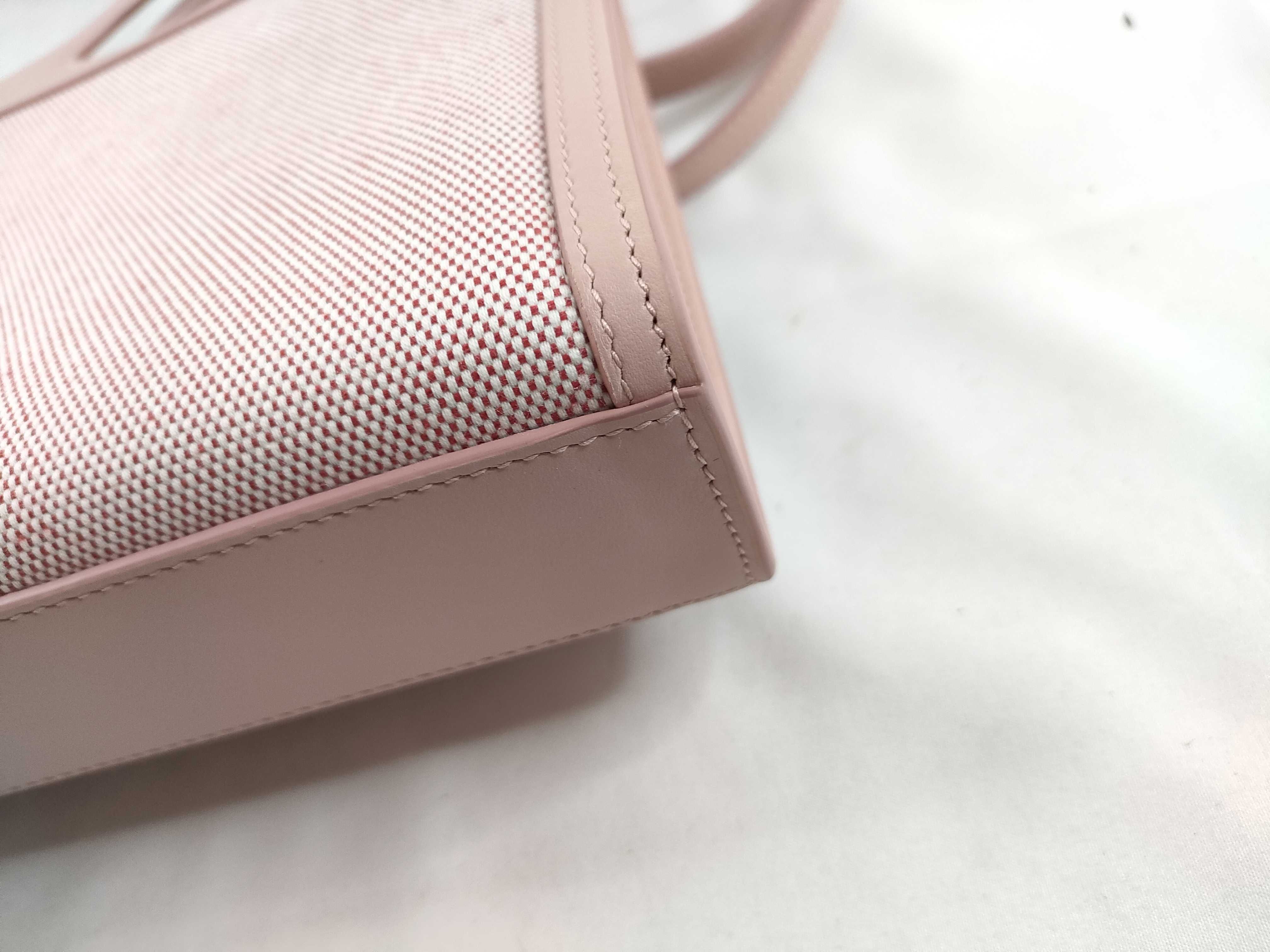 KR - Mini Two Tone canvas x leather 2-way Handbag Pink - Grade N Handbag — view 5