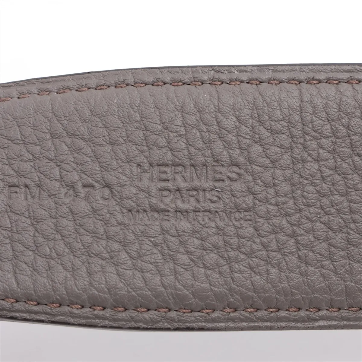 Constance H Belt W:2024 Belt 115 Box Calf x Togo White x Black x Gray — view 5