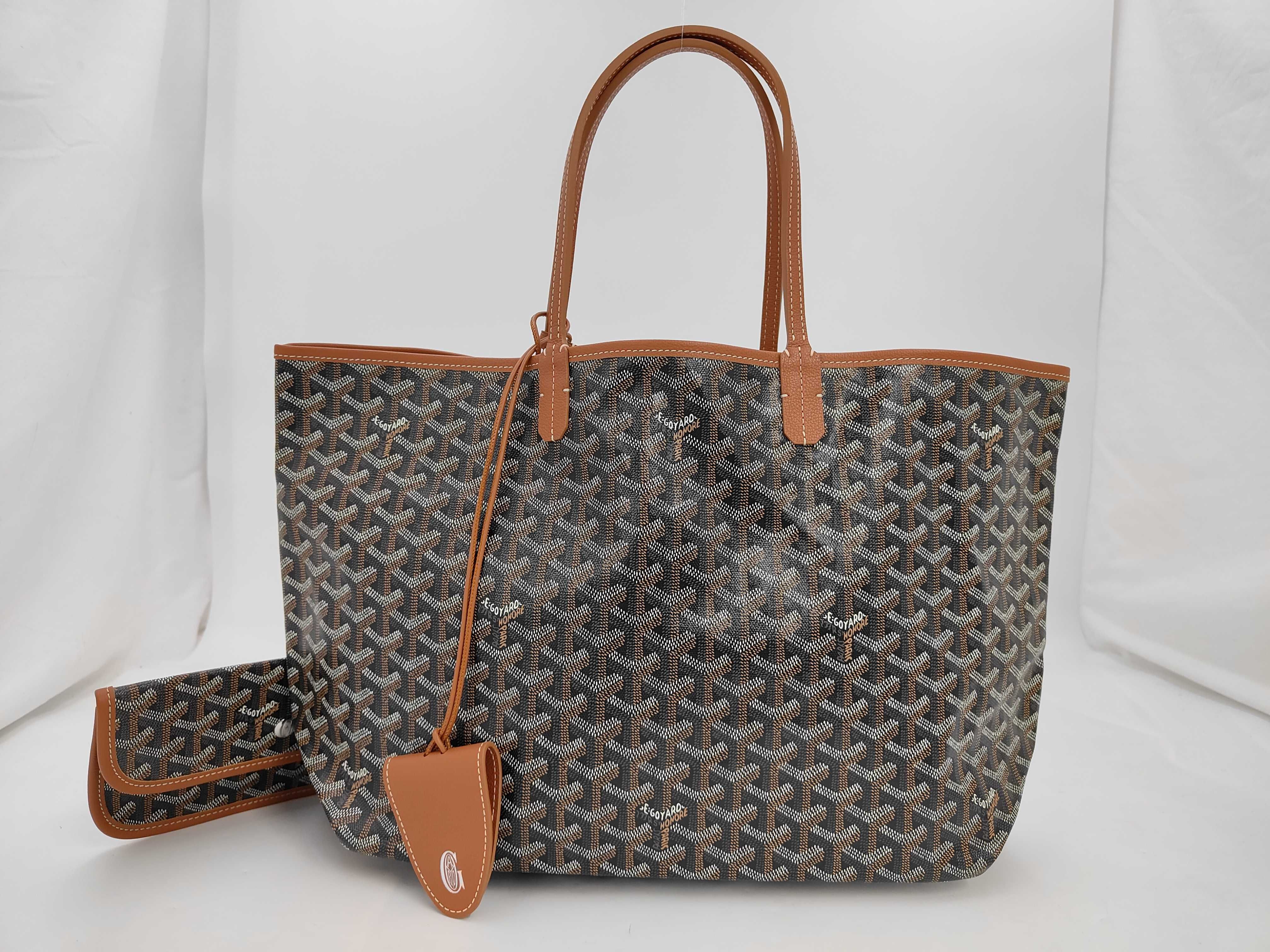 Saint Louis PM Brown Tote Bag with Pouch and Bag Clip (SUT020235) - Excellent Condition