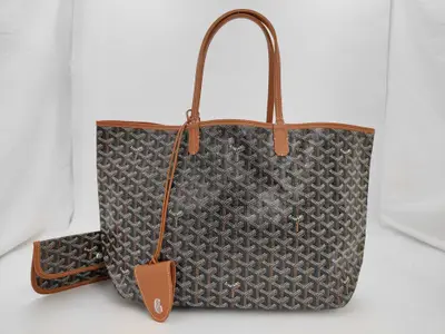 Saint Louis PM Brown Tote Bag with Pouch and Bag Clip (SUT020235) - Excellent Condition