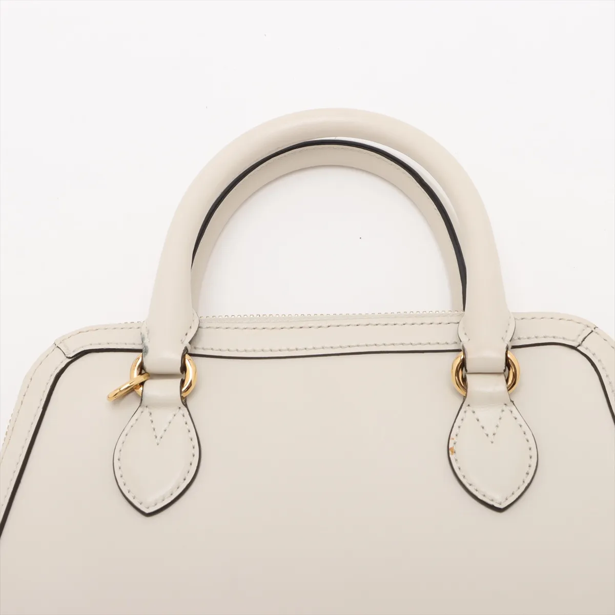 Horsebit 1955 Leather 2-Way Handbag, White, 621220 — view 6