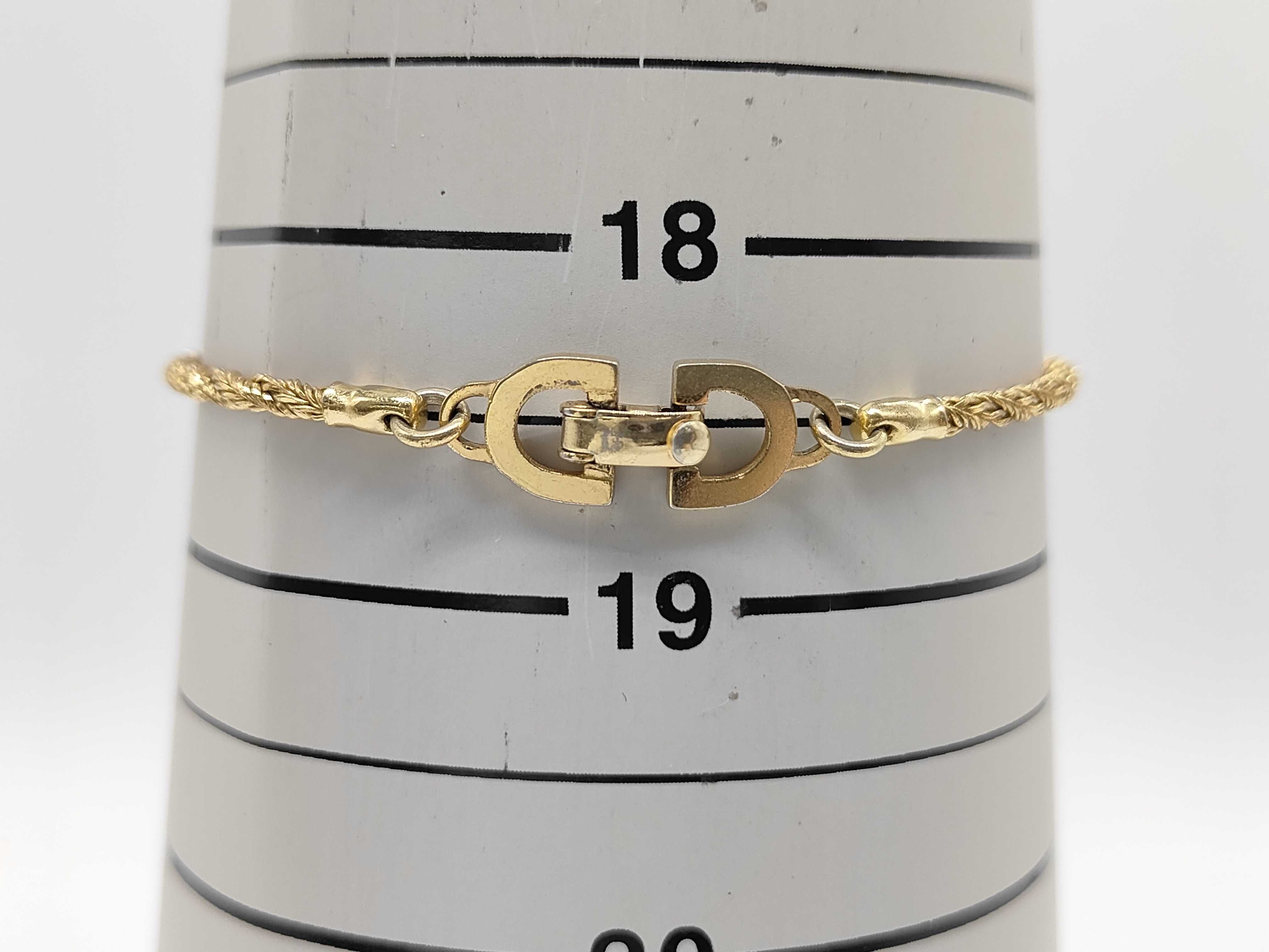 CD Logo Rope Chain Gold Bracelet (Bracelet/Bangle) — view 4