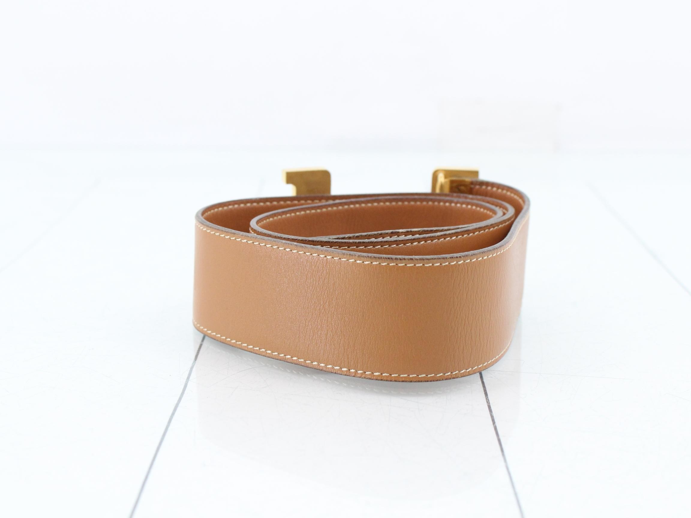 Leather H-buckle belt — view 2