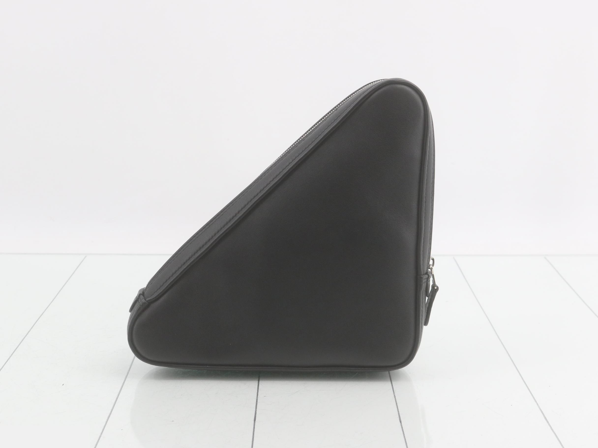 Triangle Clutch Bag, Black — view 2