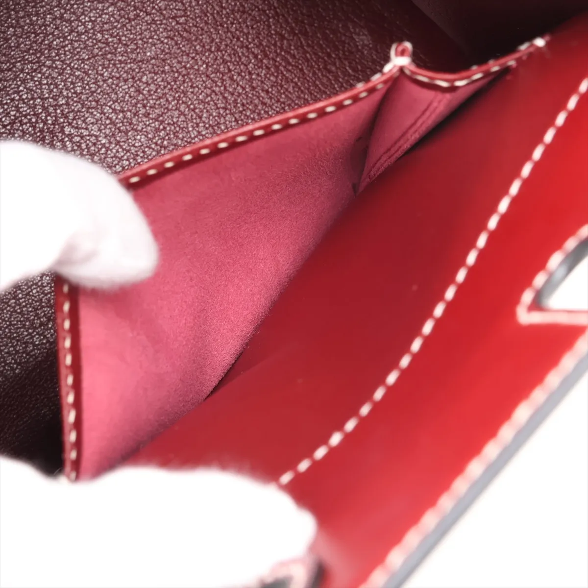 Hermès Dalvy MM Veau Chamonix Rouge H G: 2003 — view 9