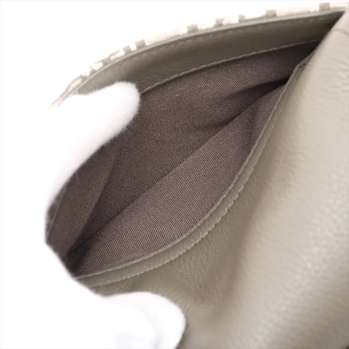 Oblique Saddle Messenger Mini Canvas x Leather Shoulder Bag, Khaki — view 8