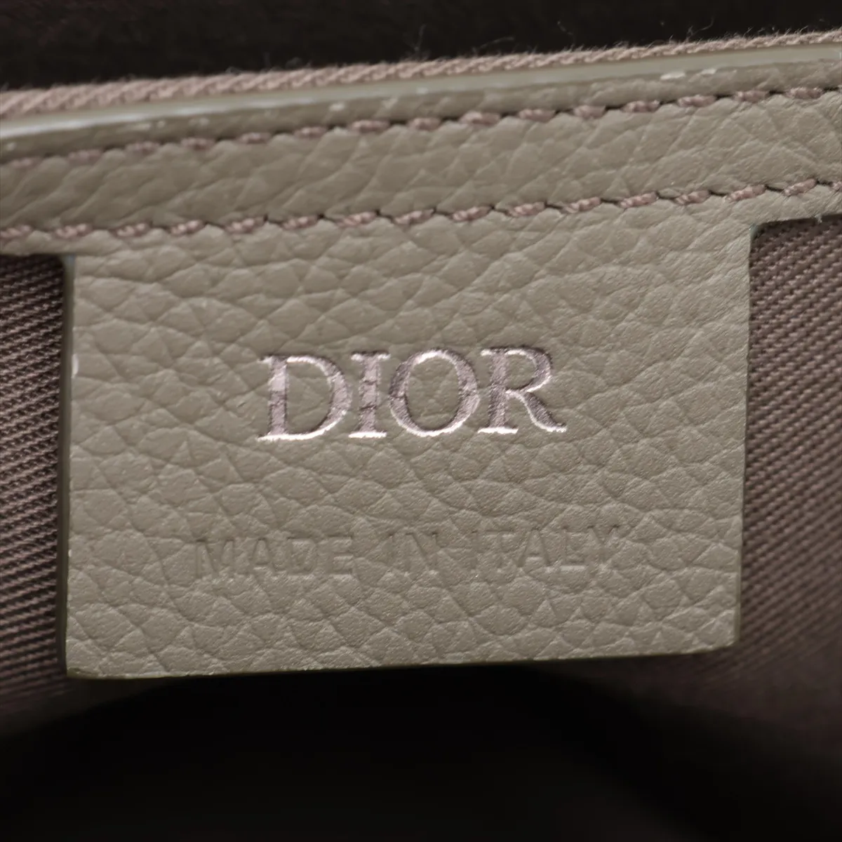 Oblique Saddle Messenger Mini Canvas x Leather Shoulder Bag, Khaki — view 9