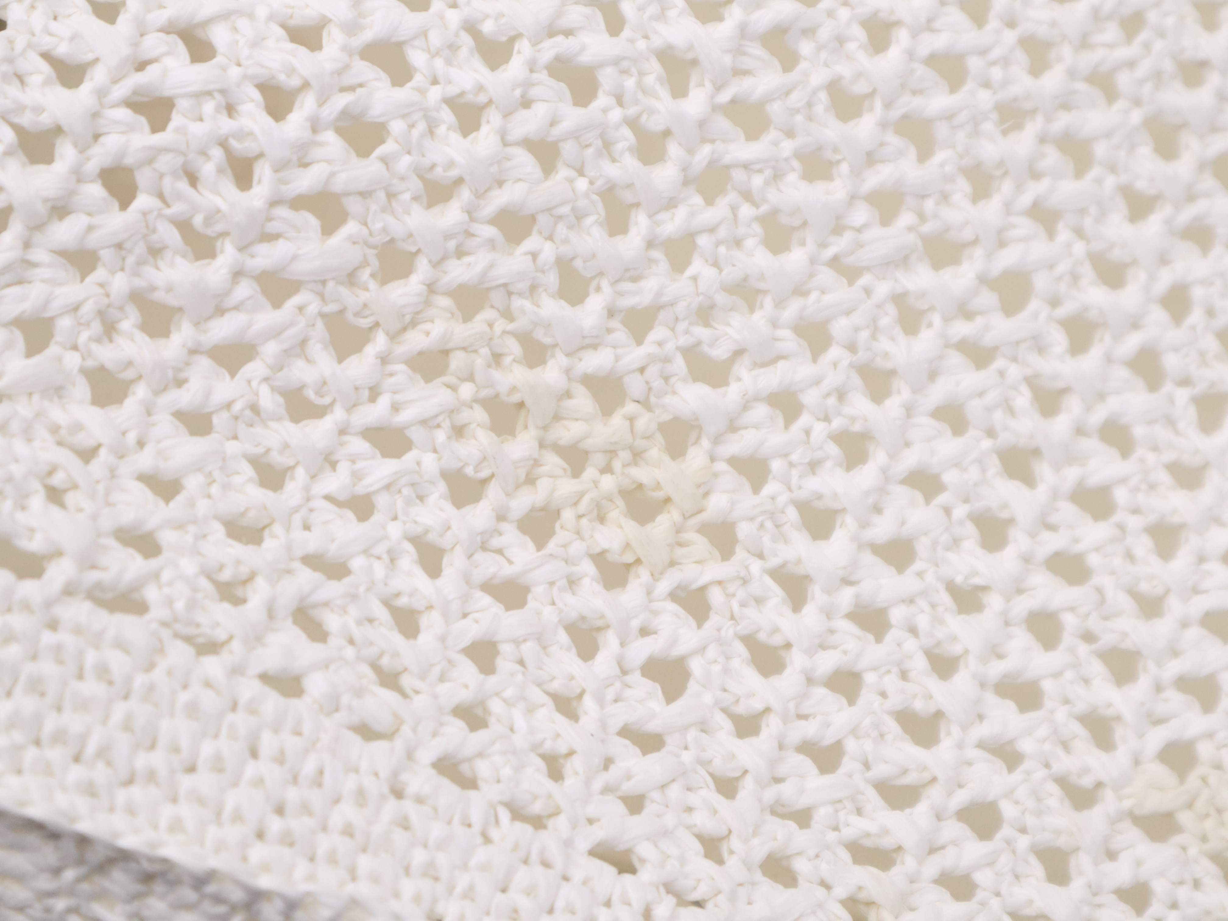 Raffia Crochet Tote Bag, White Tote Bag — view 9
