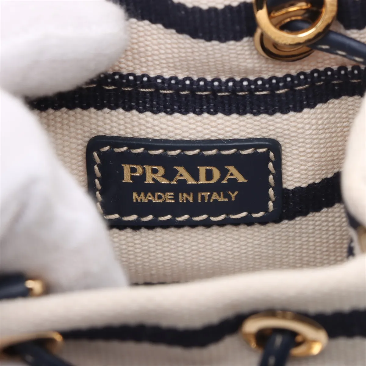 canvas x jute chain shoulder bag beige x navy 1NR16H — view 7