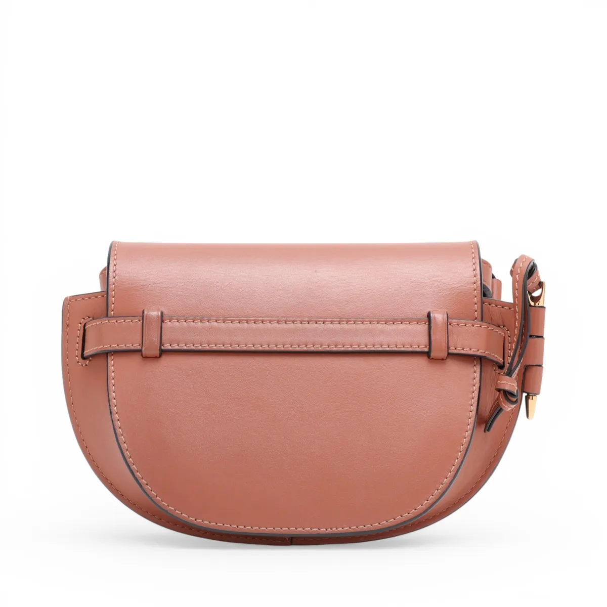 Gate Dual Mini Leather Shoulder Bag, Brown — view 2