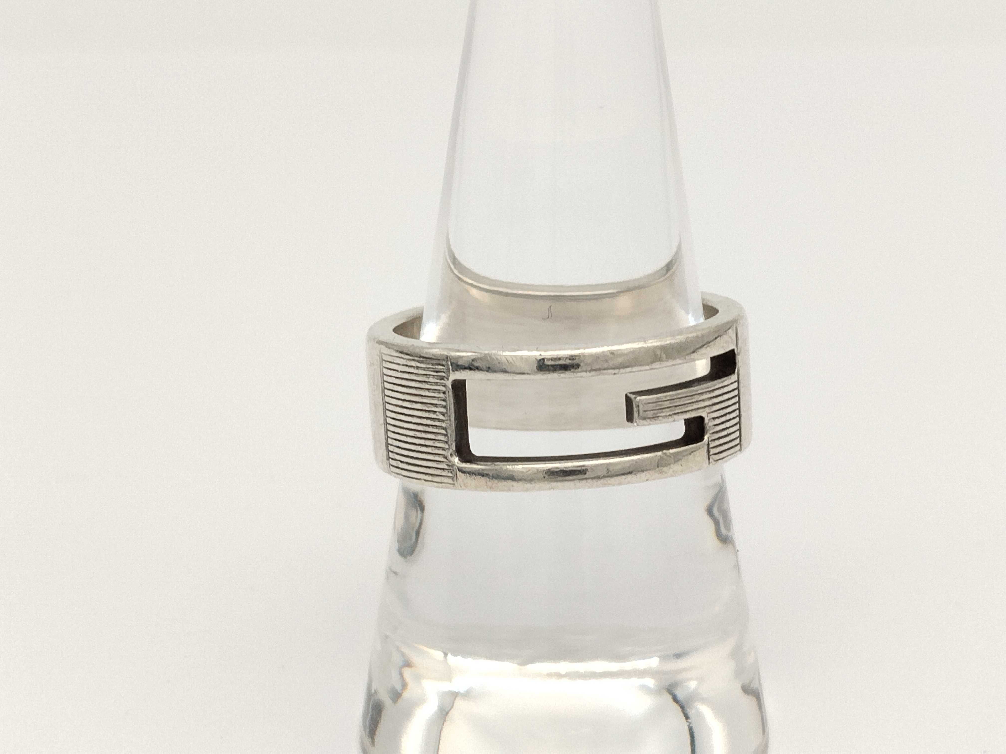 Branded G Logo Sterling Silver 925 Ring