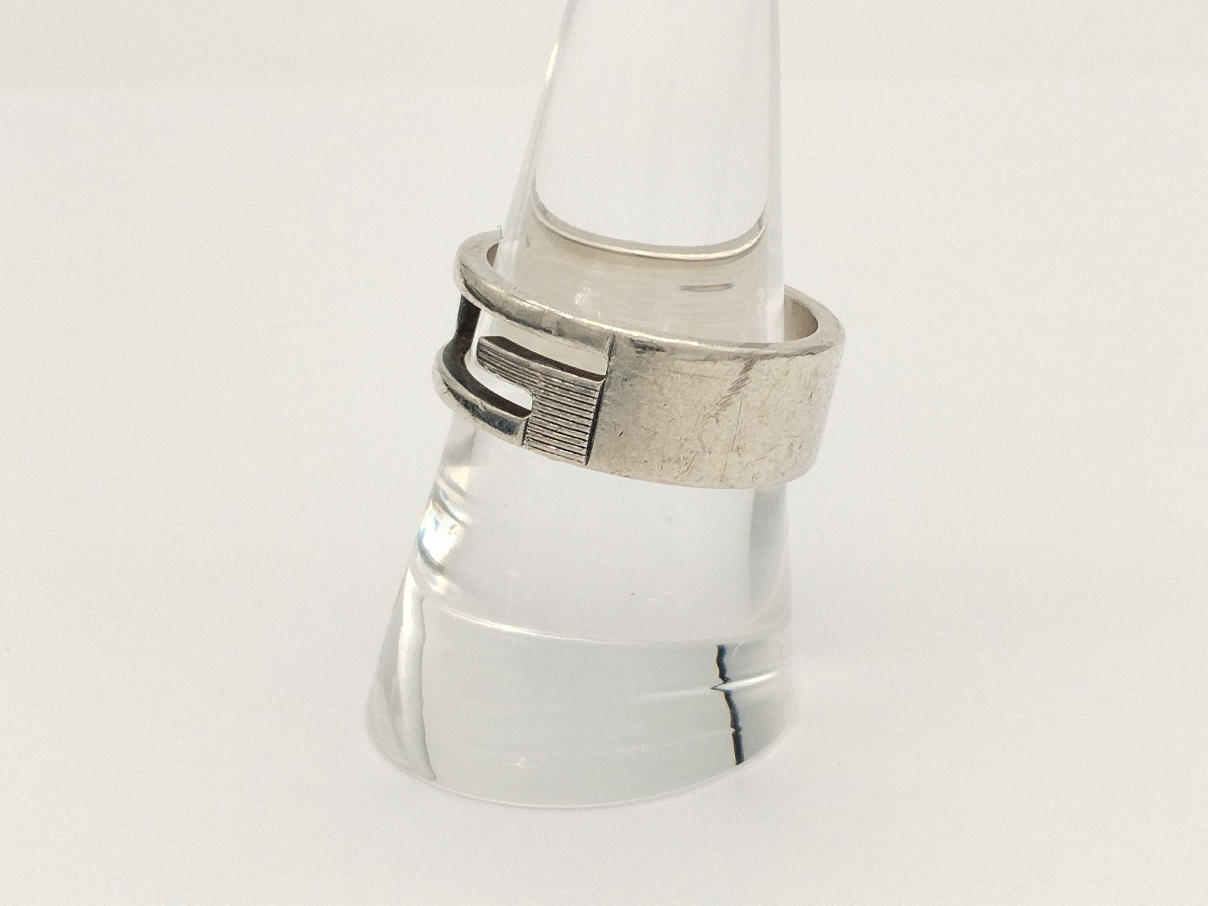 Branded G Logo Sterling Silver 925 Ring — view 2