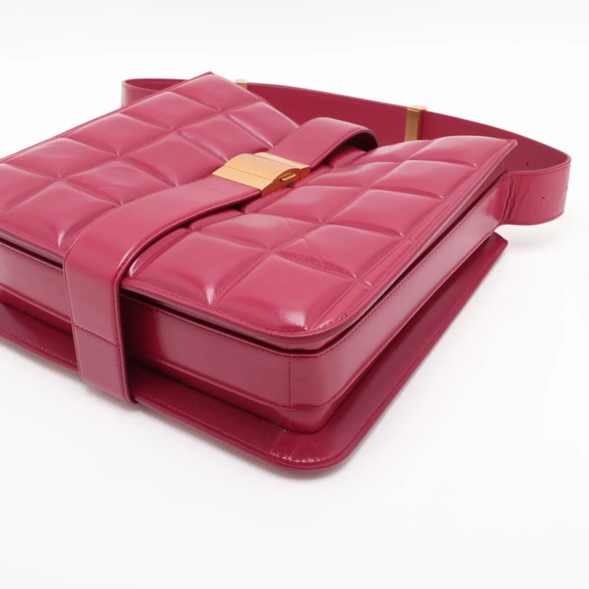 Marie Leather Shoulder Bag, Pink — view 3