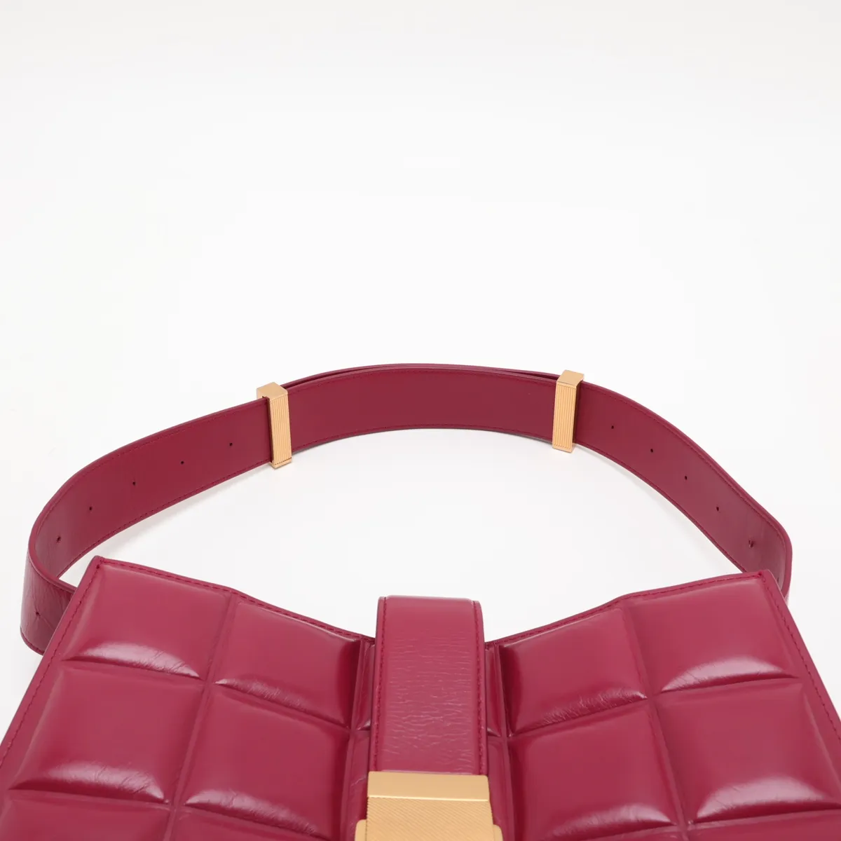 Marie Leather Shoulder Bag, Pink — view 6